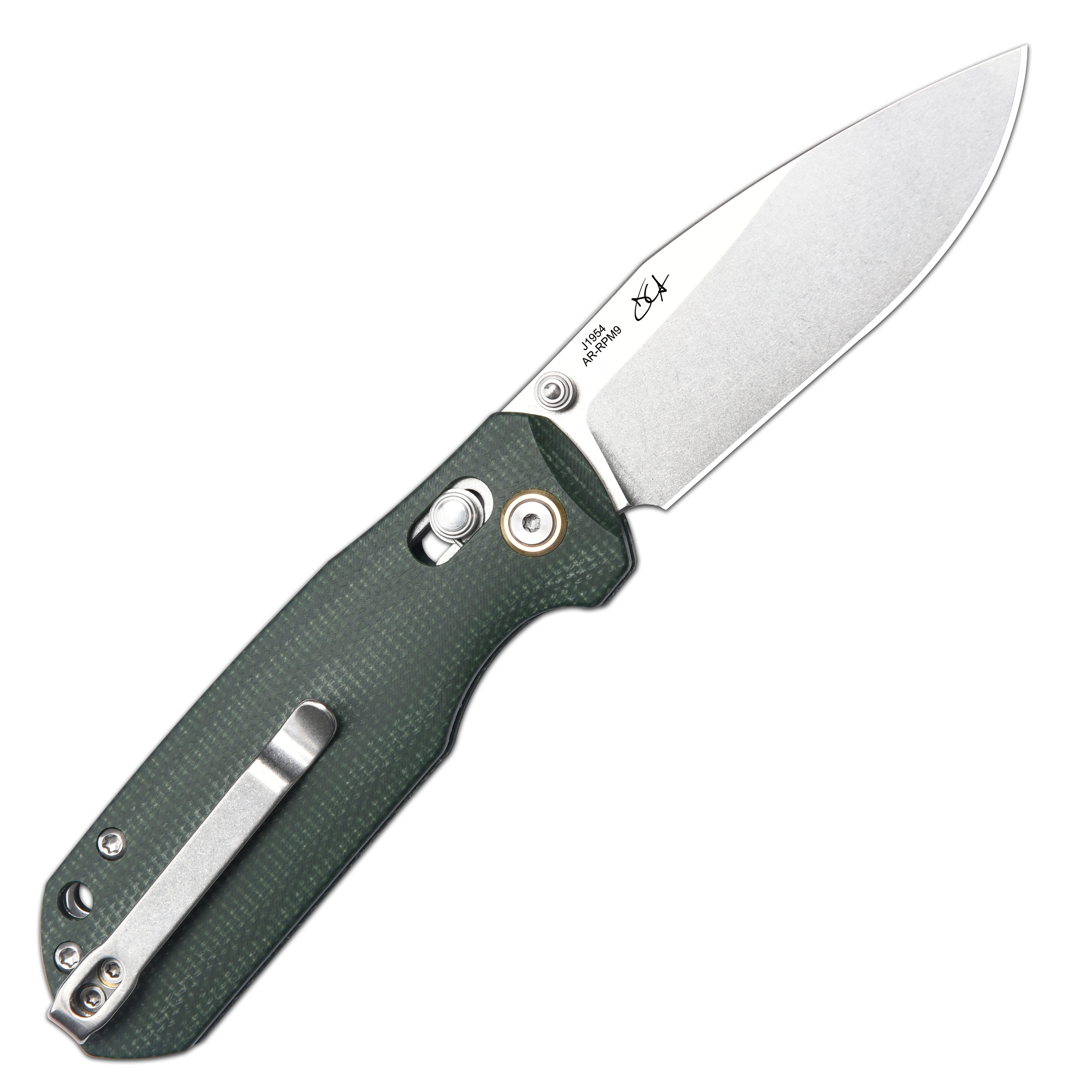 CJRB Maximal J1954 AR-RPM9 Blade Micarta Handle Folding Knives