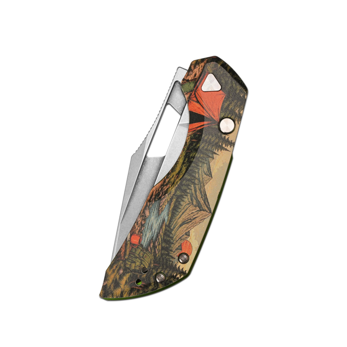 Artisan Cutlery Mousebird Thumb Hole Top Liner Lock EDC Knife 7075-T6 Aluminum Handle Titanium Clip(3'' N690 Stone Wash Blade ) 1889G-SAL (Exclusive)