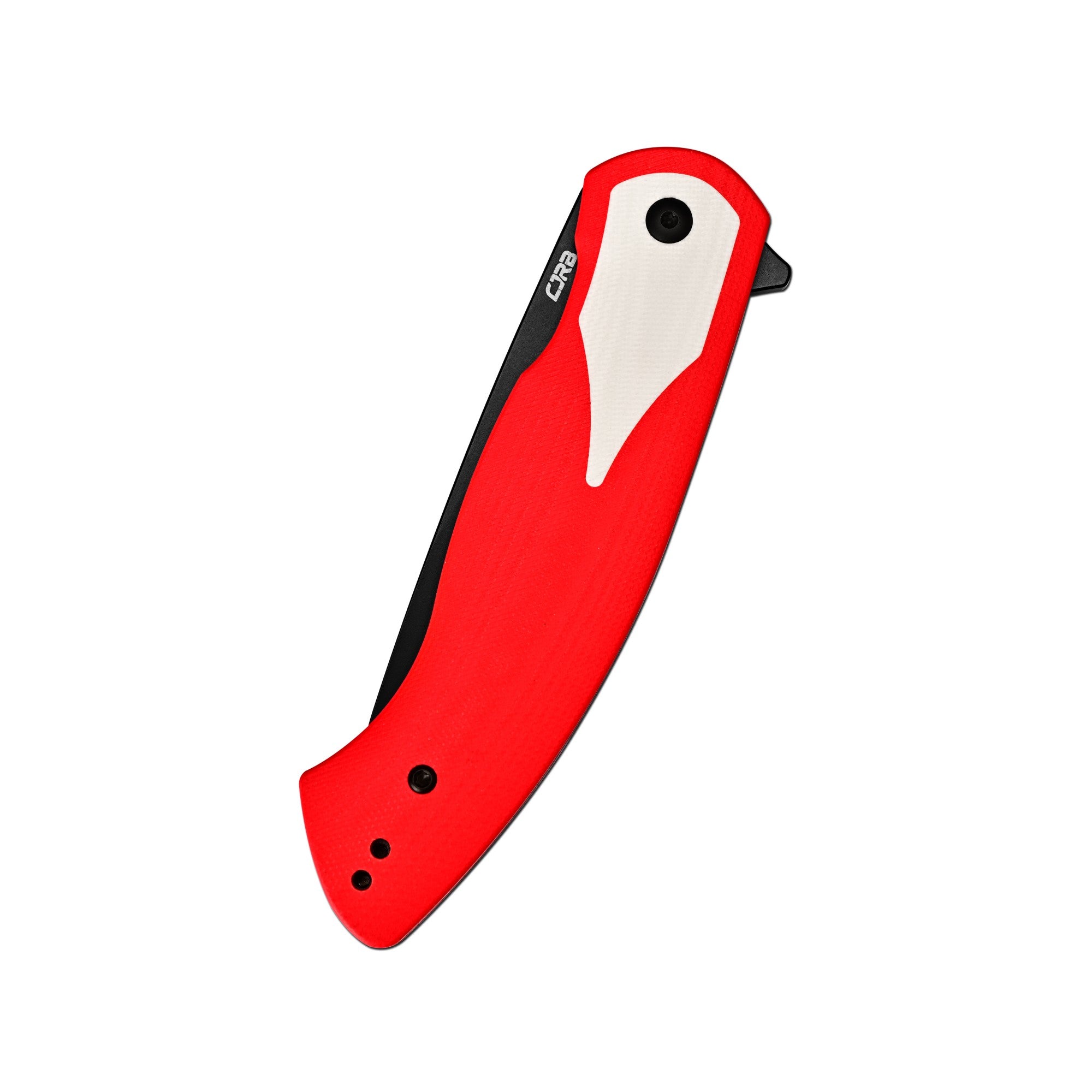 CJRB Rodayo Flipper & Liner Lock Folding Knife Red G10 Handle (3.78'' AR-RPM9 Steel Black PVD Coating Blade) J1972-RWH