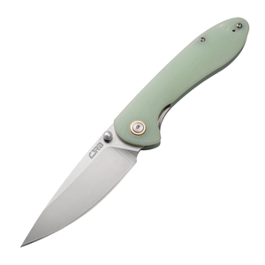 CJRB Feldspar J1912 AR-RPM9 Blade G10(Contoured & Cnc Pattern Texture) Handle Folding Knives - natural green (J1912-NTG)