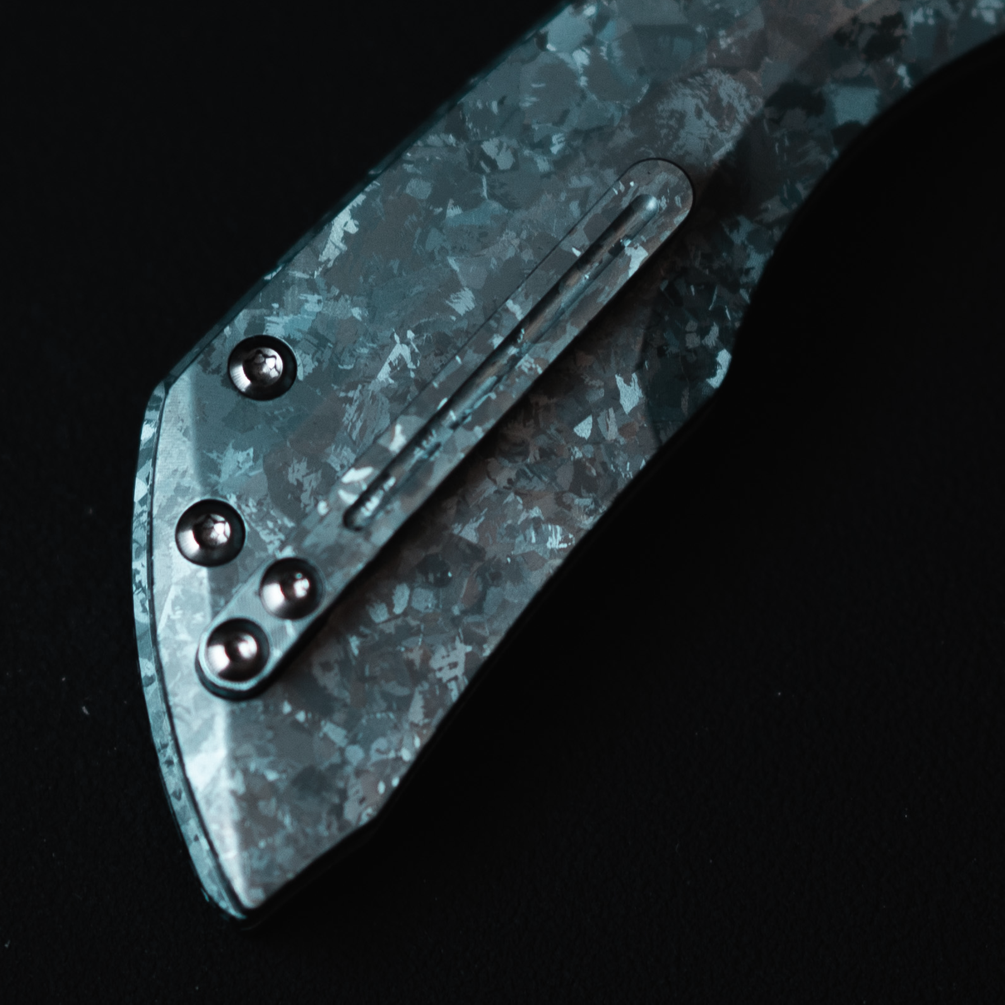 Artisan Cutlery Mousebird Thumb Hole Top Liner Lock EDC Knife Crystal Titanium Handle Crystal Titanium Clip(3'' CPM S35VN Stone Wash Blade ) 1889G-CBU