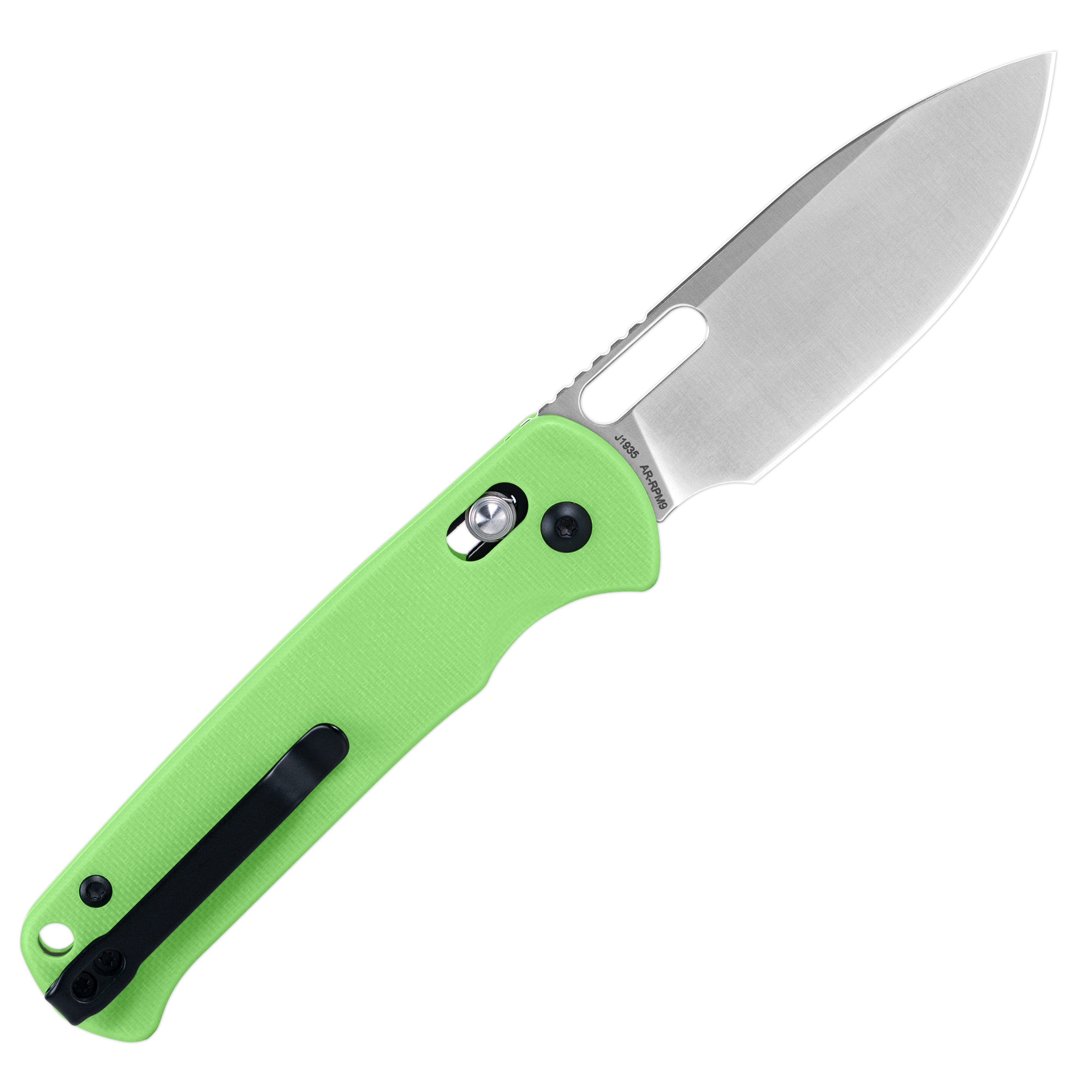 CJRB Hectare J1935 AR-RPM9 Steel Blade G10 Handle Folding Knives - Green (J1935-GN)