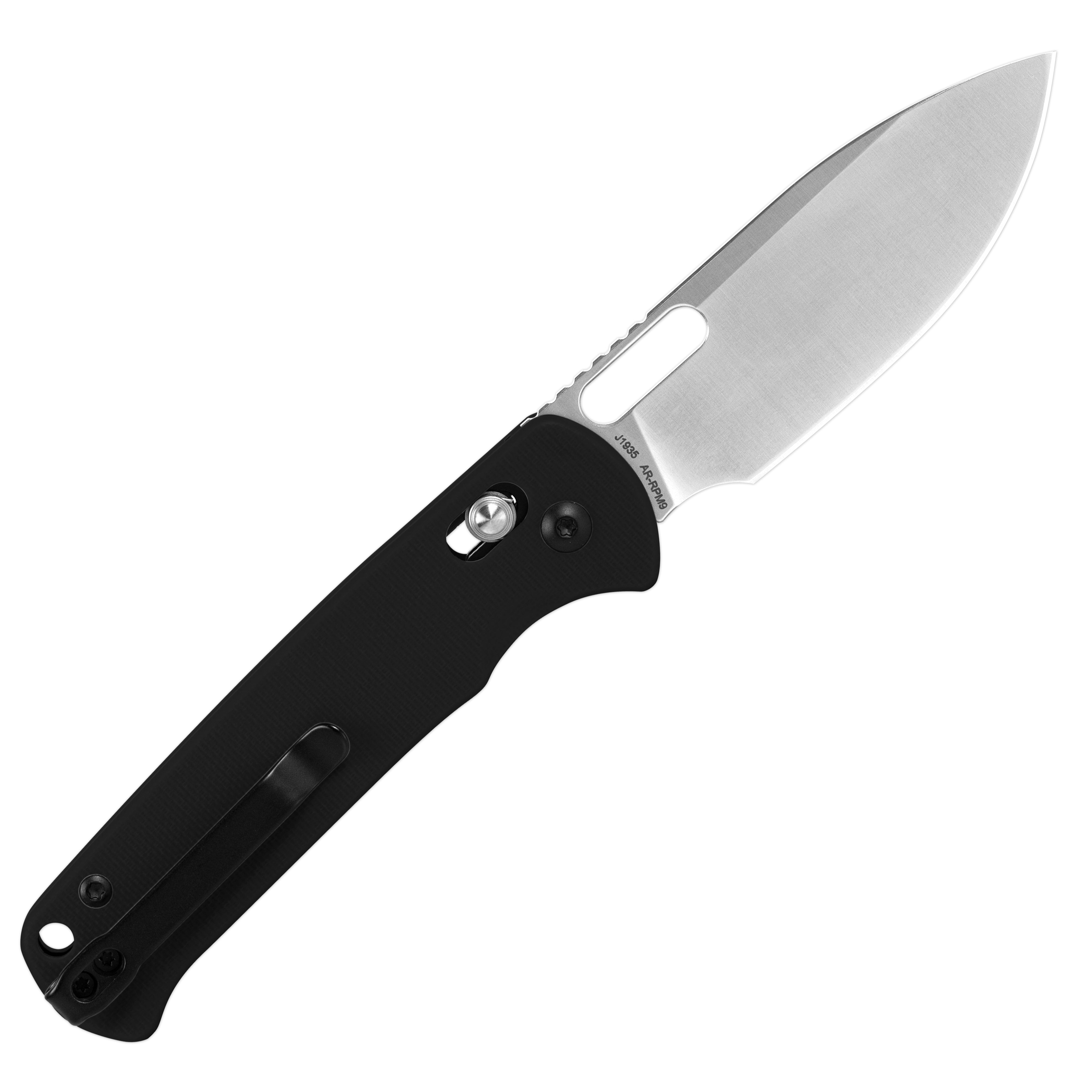 CJRB Hectare J1935 AR-RPM9 Steel Blade G10 Handle Folding Knives - Black (J1935-BK)