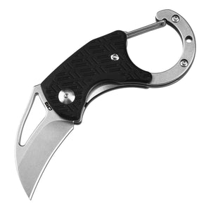 CJRB Anansi J1964 AR-RPM9 Steel Blade G10 Handle Folding Knives - Black G10 Handle/Stone Wash Finish (J1964-BK)