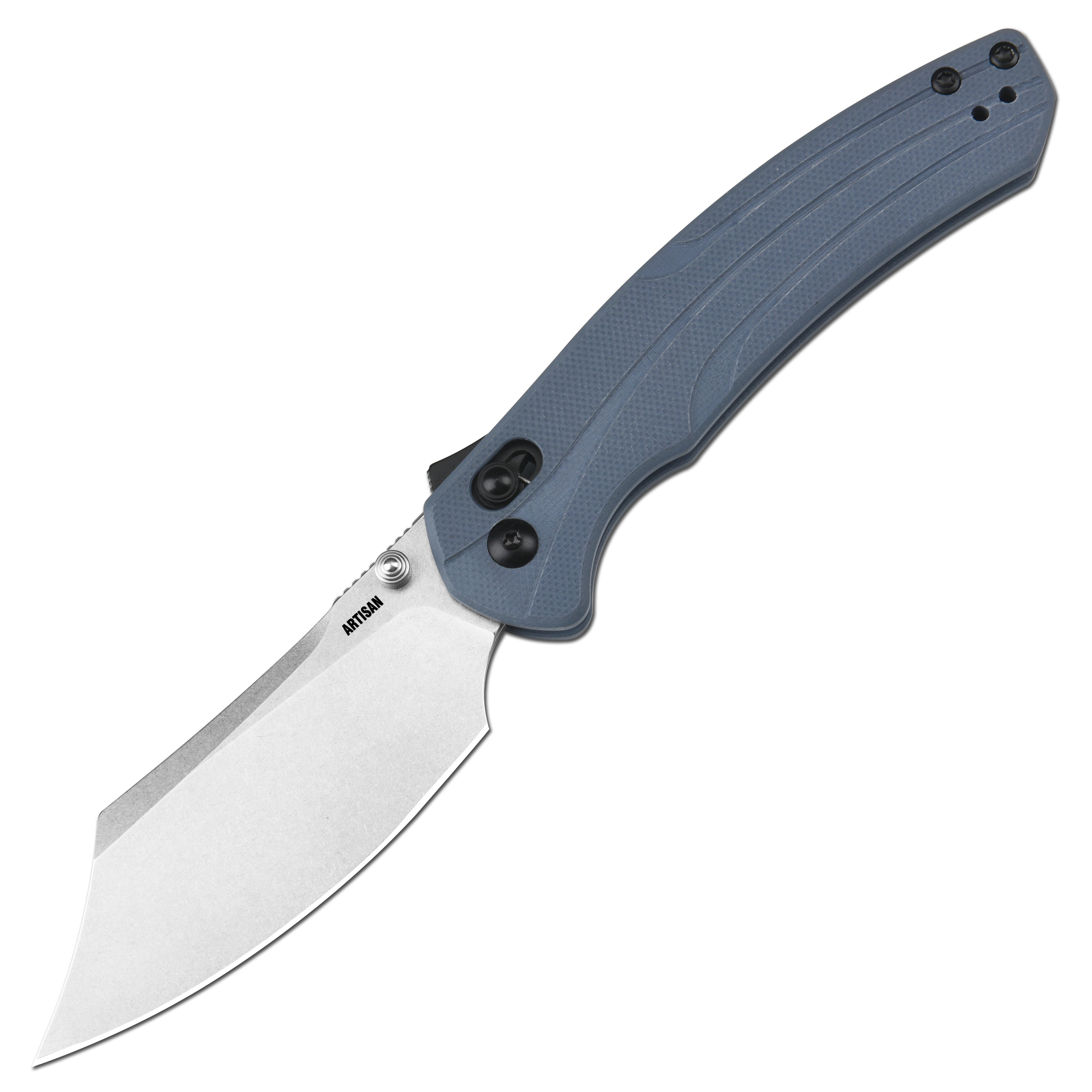 Artisan Cutlery Simoon ATZ-1882 AR-RPM9 Steel Blade G10 Handle Folding Knives - Blue G10 Handle/Stone Wash Finish (1882P-BU)