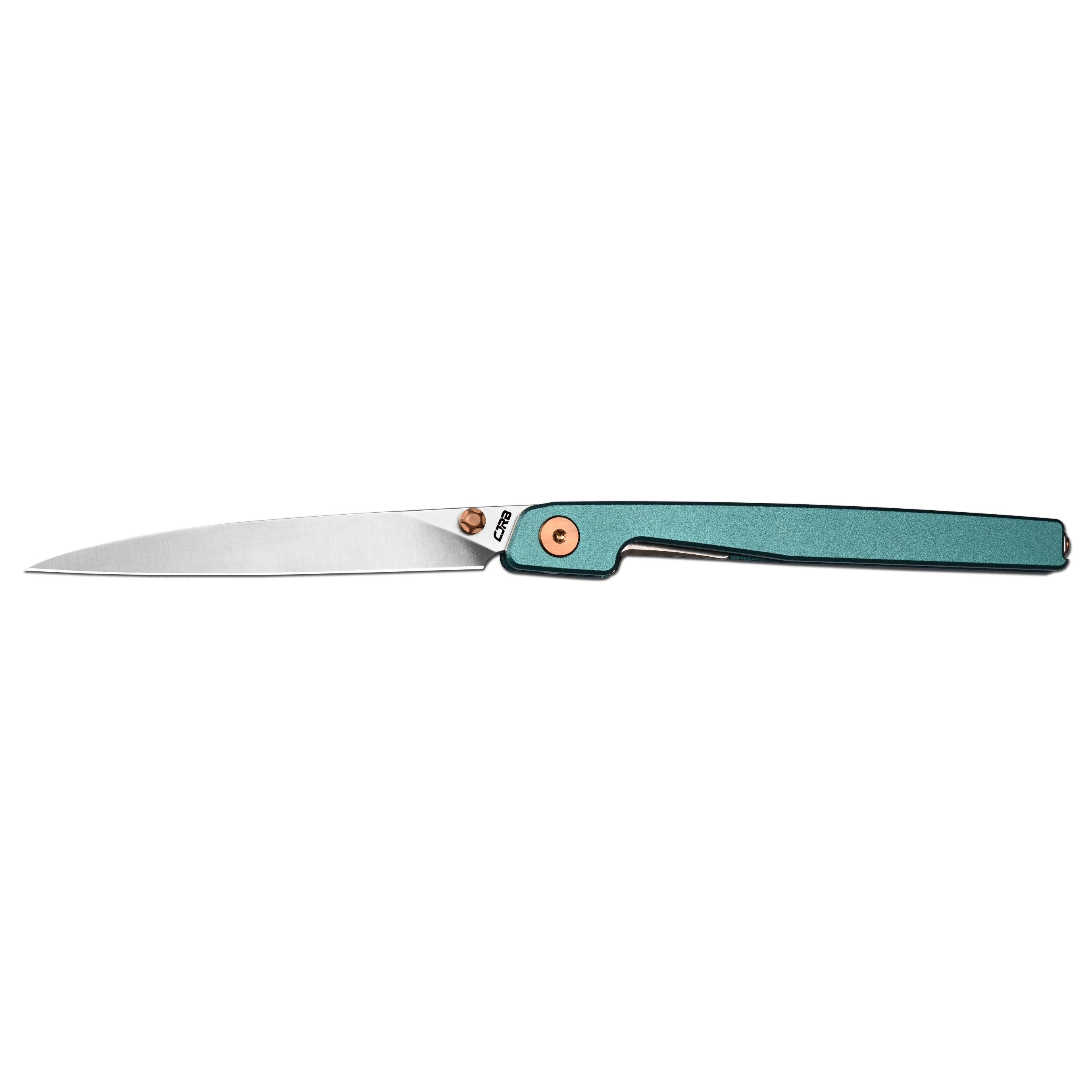 CJRB Lanky Thumb Stud & Liner Lock Knife Blue Aluminum Handle