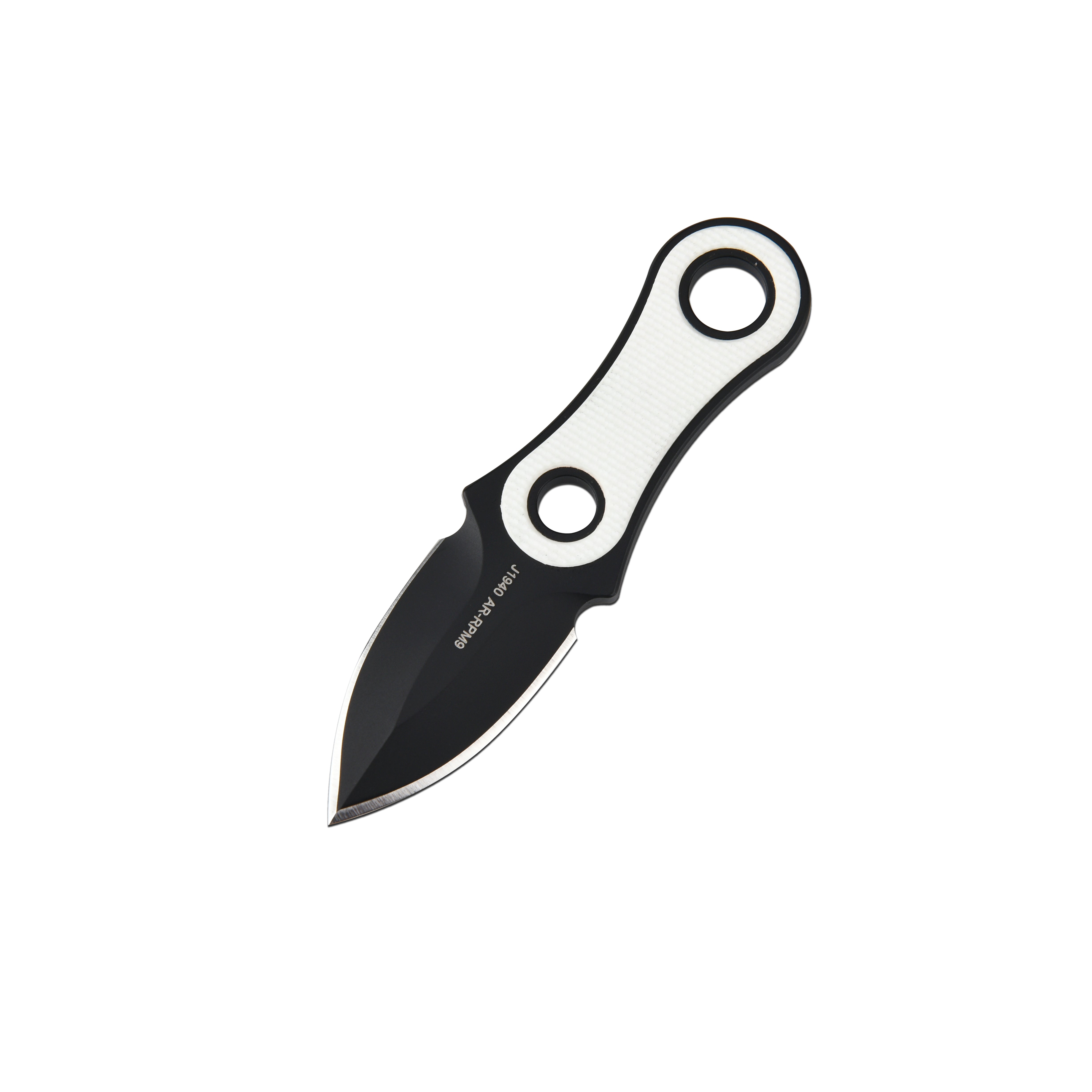 CJRB Knap J1940 AR-RPM9 Steel Blade G10 Fixed Blade Knives - White G10 + Black PVD Blade (J1940-BWH)