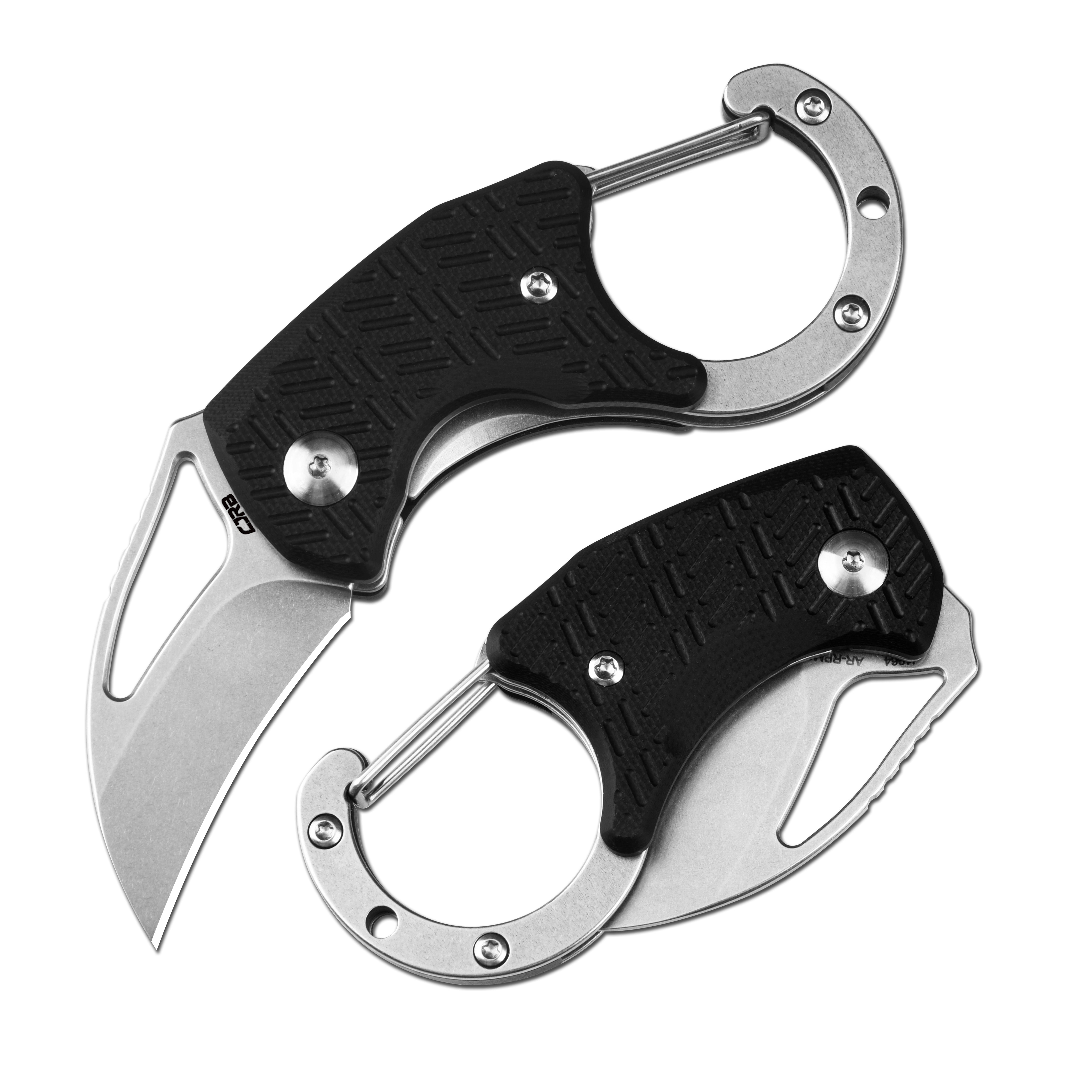 CJRB Anansi J1964 AR-RPM9 Steel Blade G10 Handle Folding Knives - Black G10 Handle/Stone Wash Finish (J1964-BK)