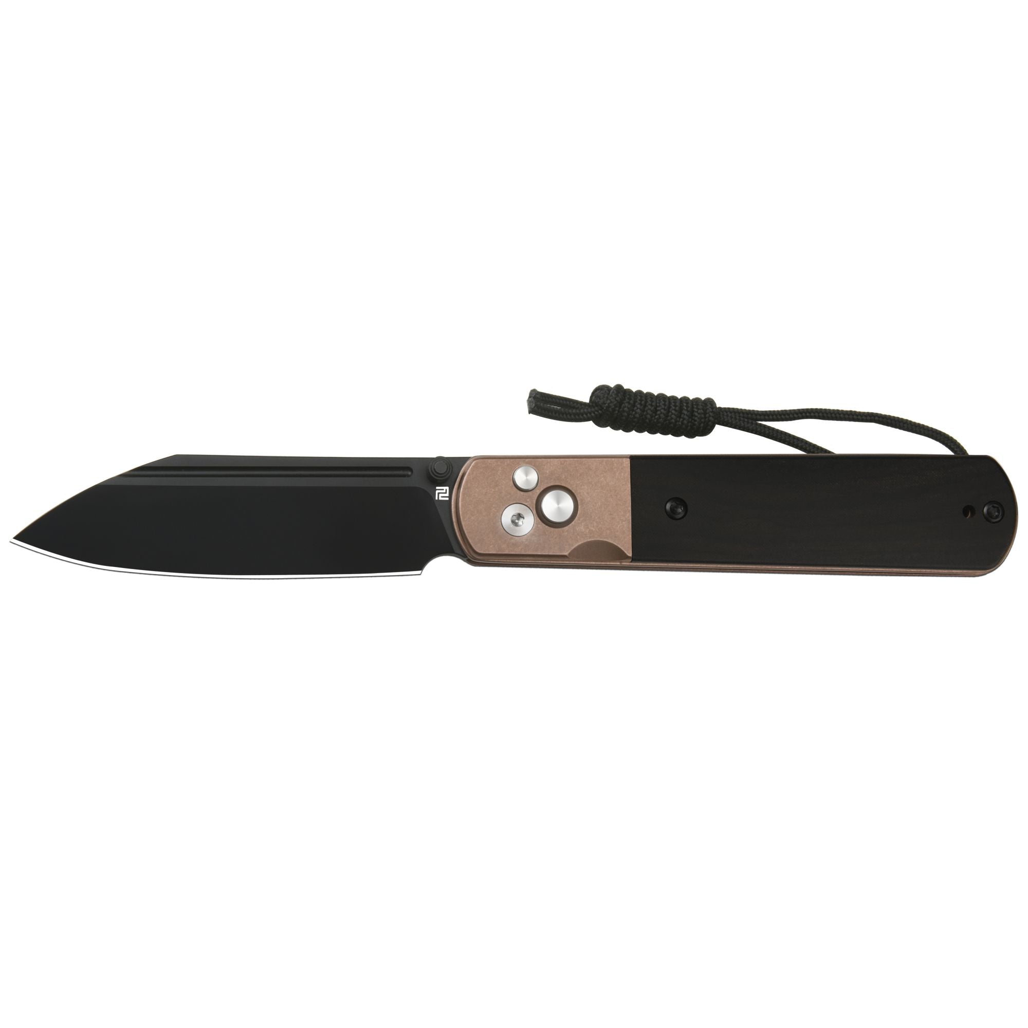Artisan Cutlery Holm 1875P AR-RPM9 Steel Blade G10 Handle Folding Knives - Rose Gold PVD Steel+Ebony Inlay+Rose Gold PVD Steel Liner (1875P-BRG)