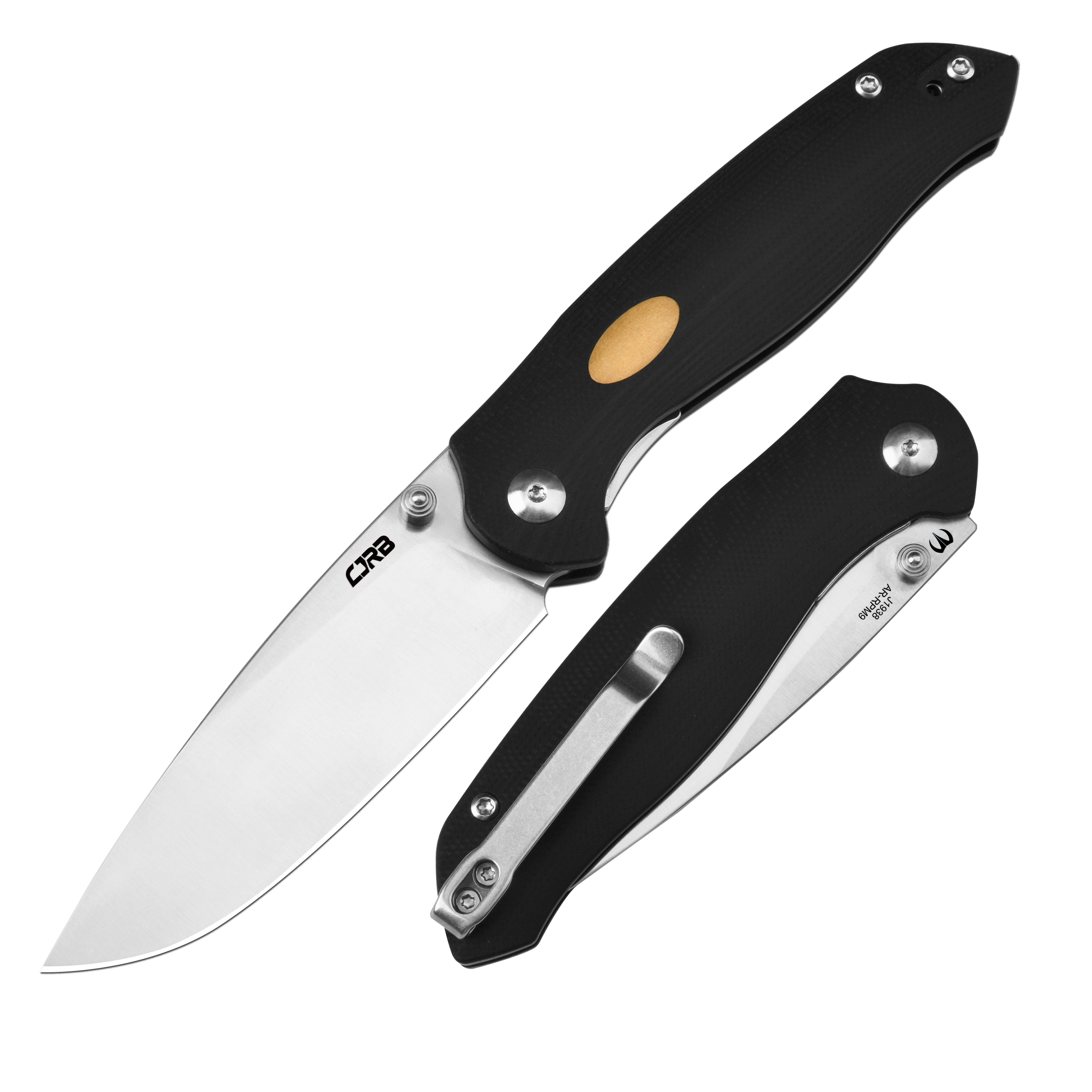 CJRB Aes J1938 AR-RPM9 Steel Blade G10 Handle Folding Knives