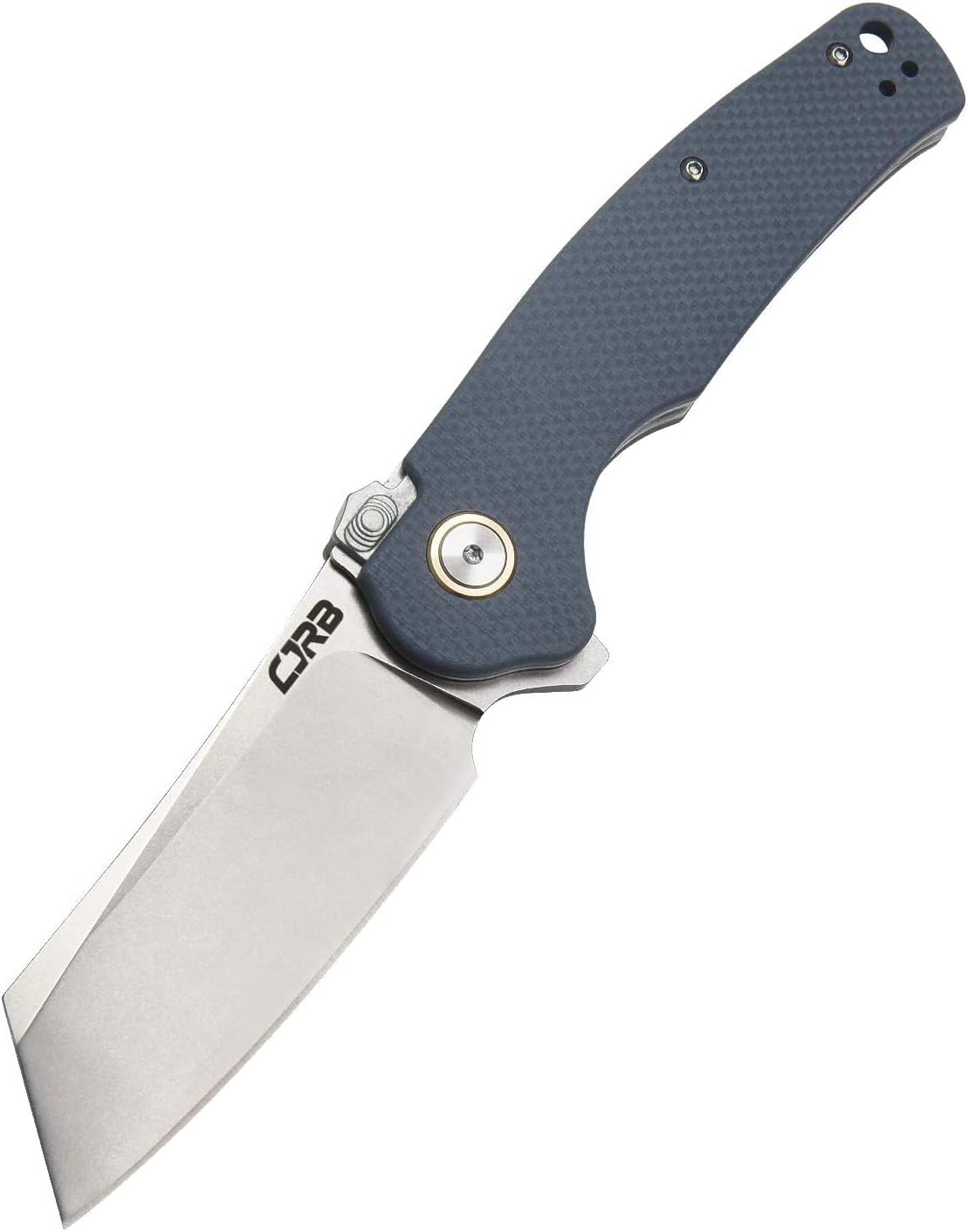 CJRB Crag Thumb Stud & Recoil Lock Folding Knife Gray G10 Handle (3.43