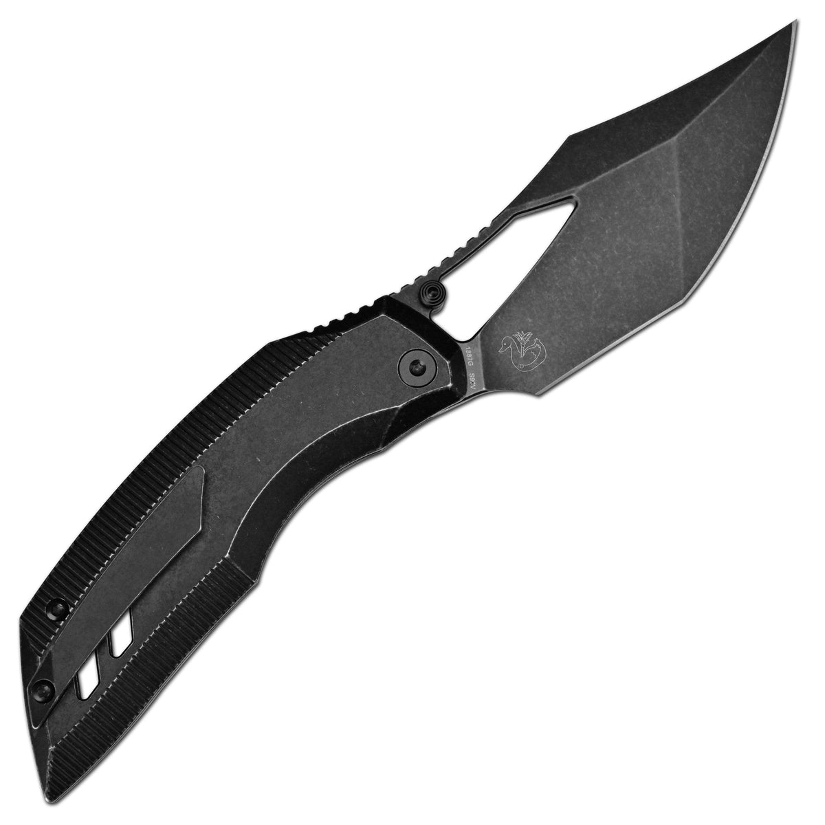 Artisan Cutlery The BlackWing | Tactical Tumbled Black Titanium - Product view 7