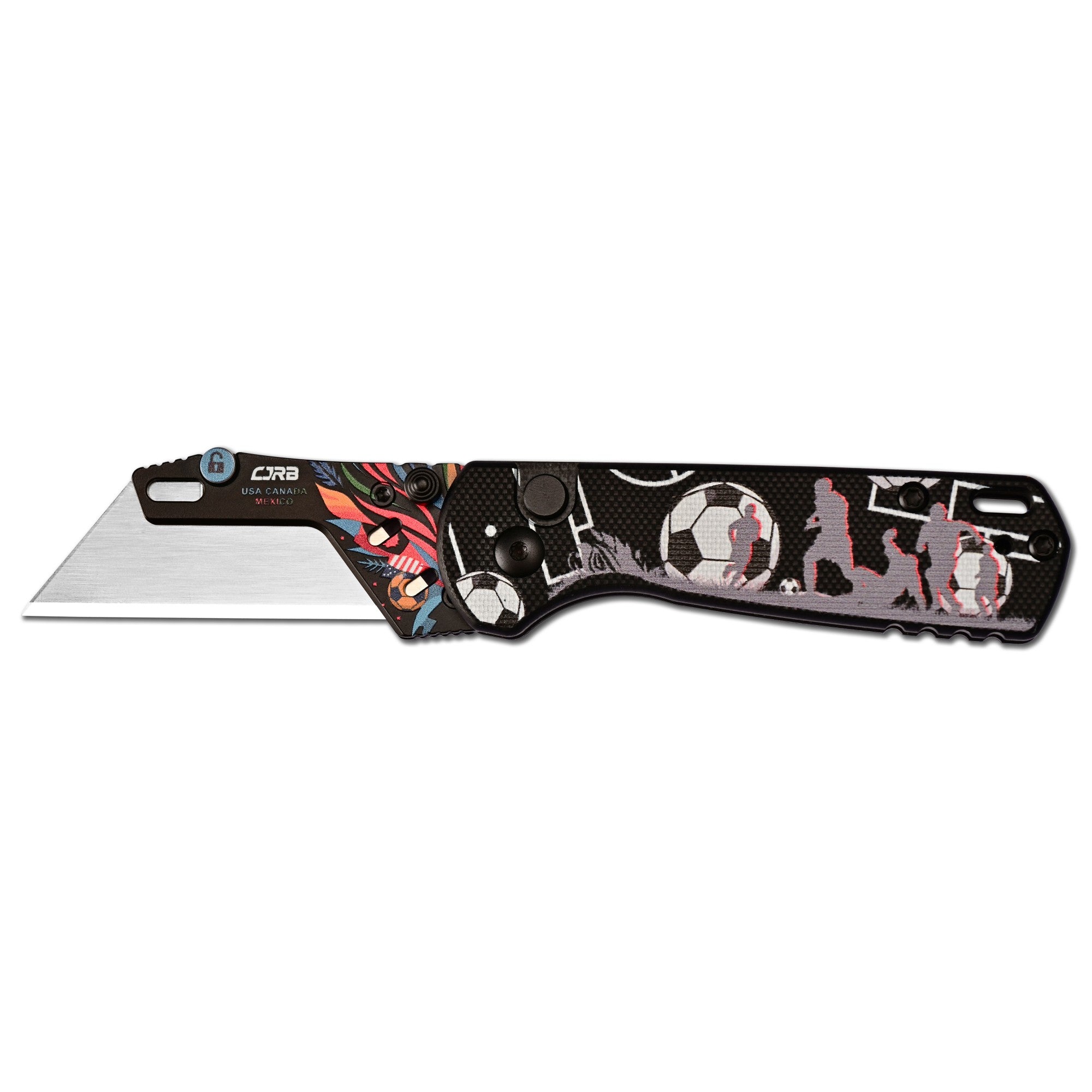 CJRB Boxer J1967 G10 Handle Folding Utility Knife, with 10 Extra Blades, Match Night Black Edition (Exclusive) J1967-BWC