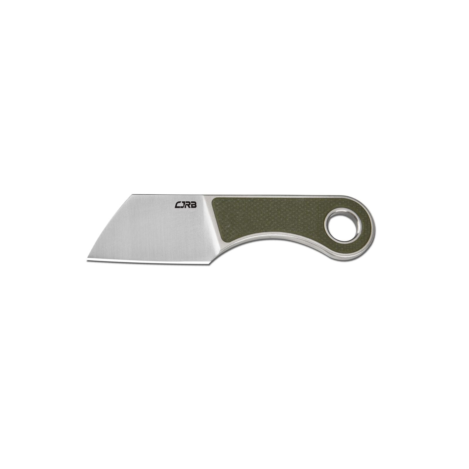 CJRB Chip J1939 AR-RPM9 Steel Blade G10/Carbon fiber Handle Fixed Blade Knives - Green G10 + Sand Polish Blade (J1939-GN)