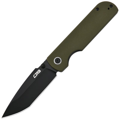 CJRB Nova J1937 AR-RPM9 Steel Blade G10 Handle Folding Knives - Black PVD / Green (J1937-BGN)