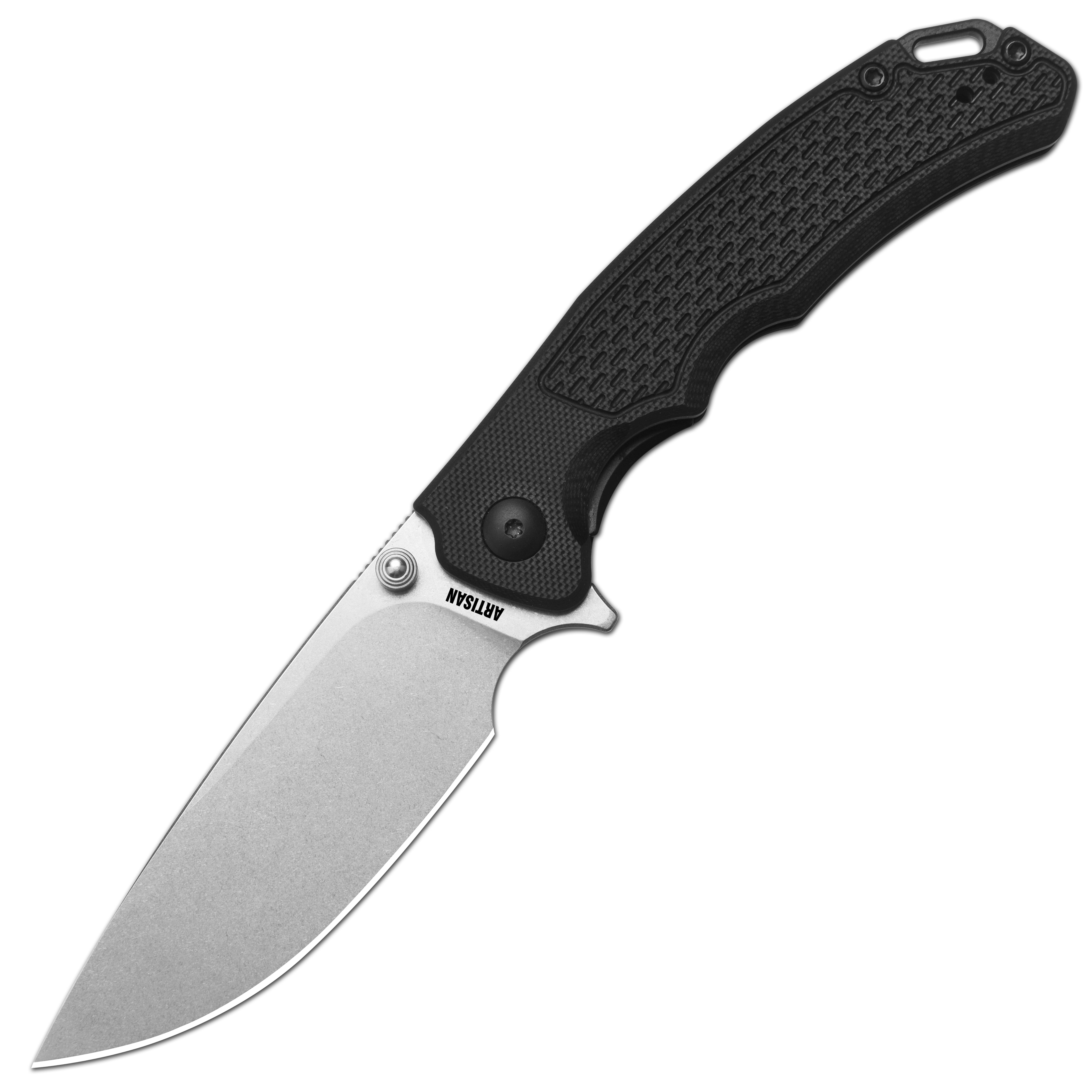 Artisan Cutlery Tradition V2 1702M AR-RPM9 Blade G10 Handle Folding Knives - Black (1702M-BK)