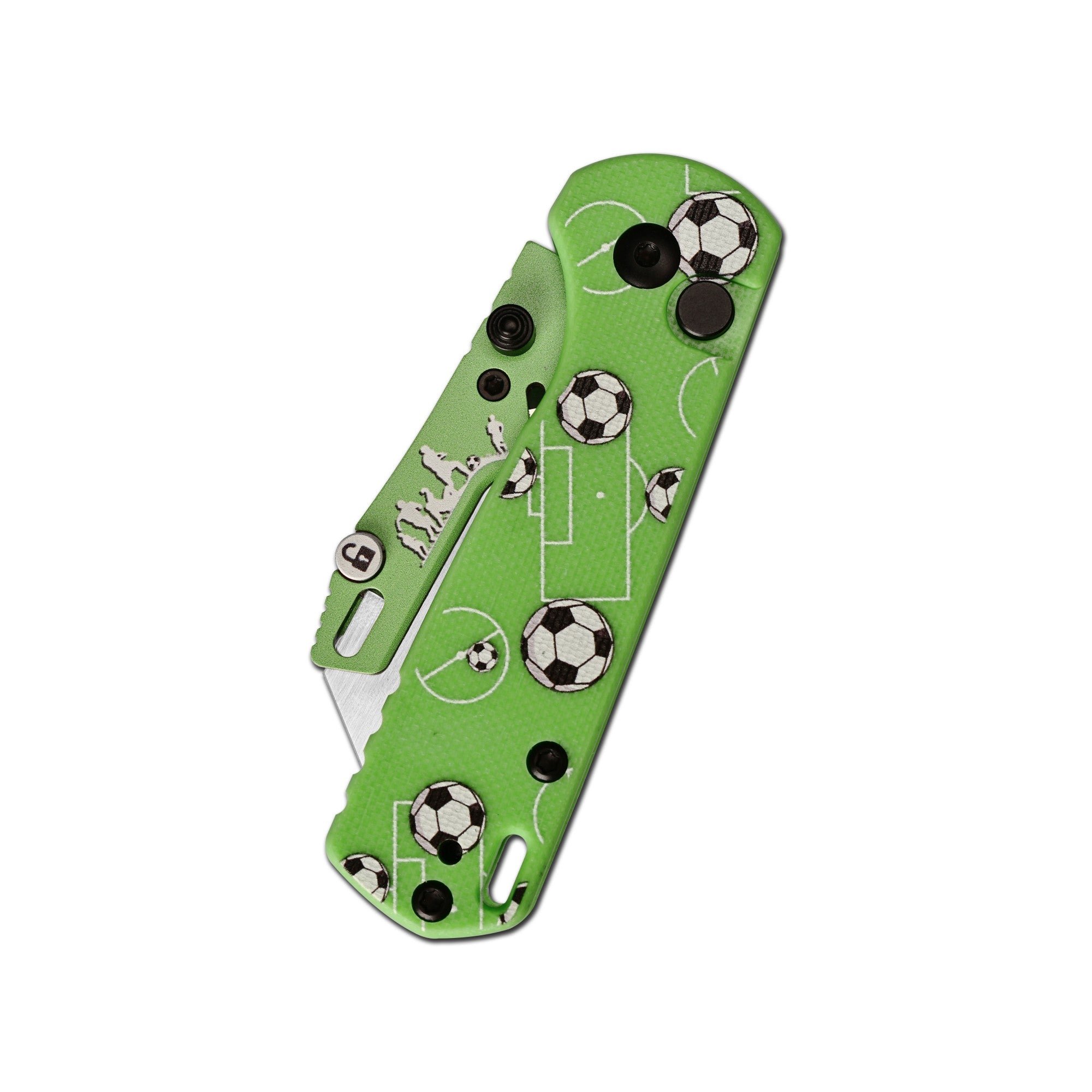 CJRB Boxer J1967 G10 Handle Folding Utility Knife, with 10 Extra Blades, Soccer Field Green Edition (Exclusive) J1967-GWC