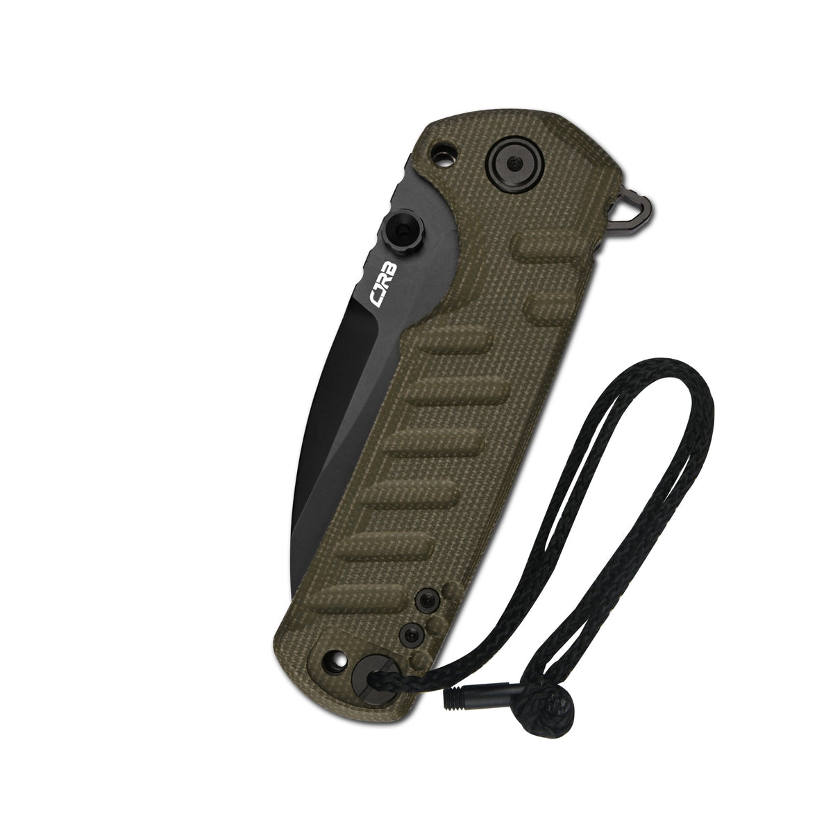 CJRB Tundra Flipper & Thumb Stud & Liner Lock Folding Knife Natural Micarta Handle (3.78'' D2 Steel Black PVD Coating Blade) J1966-BNM (Exclusive)