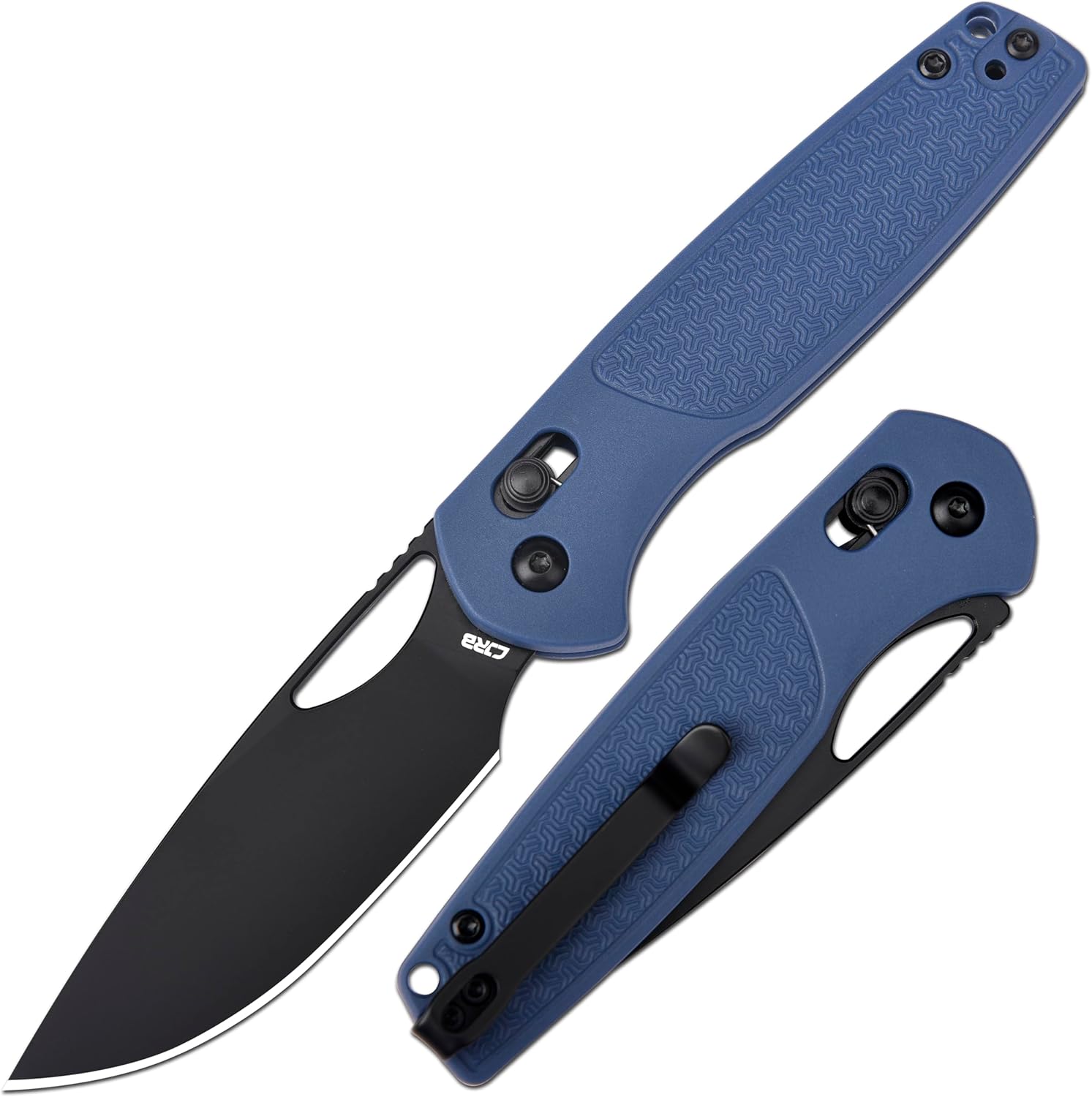 CJRB Acacia J1952 AR-RPM9 Blade Steel FRN Handle Folding Knives - Black PVD Blade/Blue FRN Handle (J1952-BBU)
