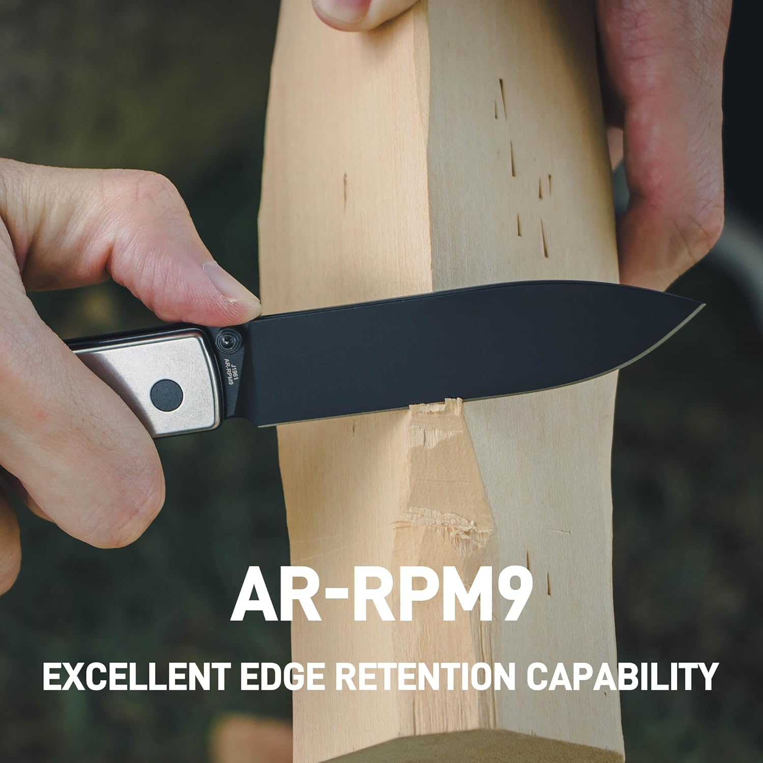 CJRB Glacier J1961 AR-RPM9 Steel Blade Steel and Micarta Handle Folding Knives