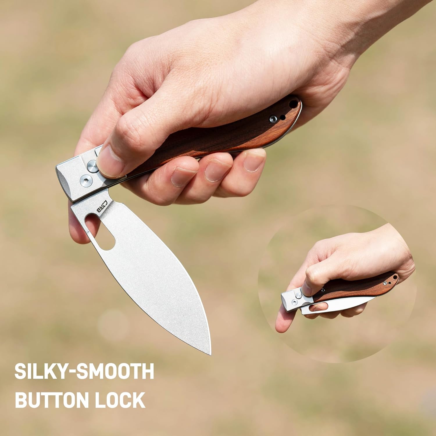 CJRB Sasaya J1959 AR-RPM9 Steel Blade Wood Handle Folding Knives