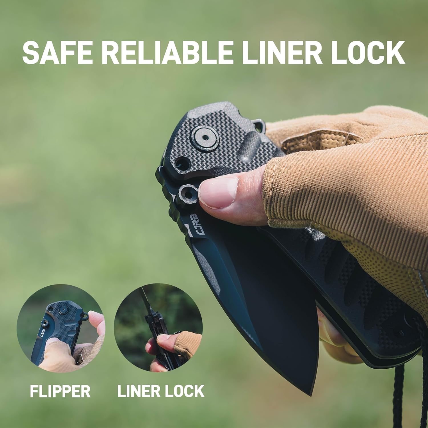 CJRB Tundra J1966 D2 Steel Blade Black G10 Handle Folding Knives