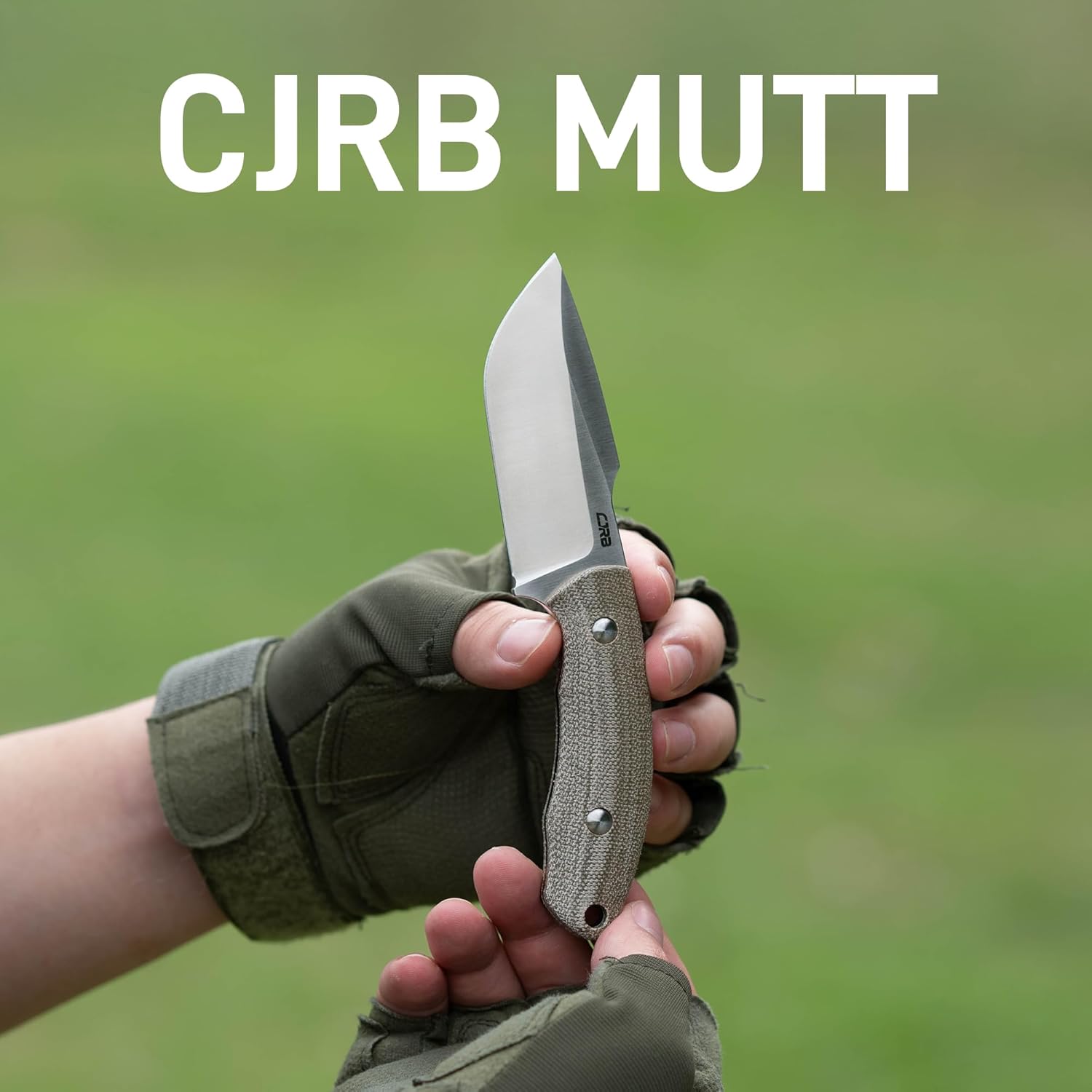 CJRB Mutt J1958 AR-RPM9 Steel Blade Fixed Blade Knives - Mircarta (J1958-ODG)