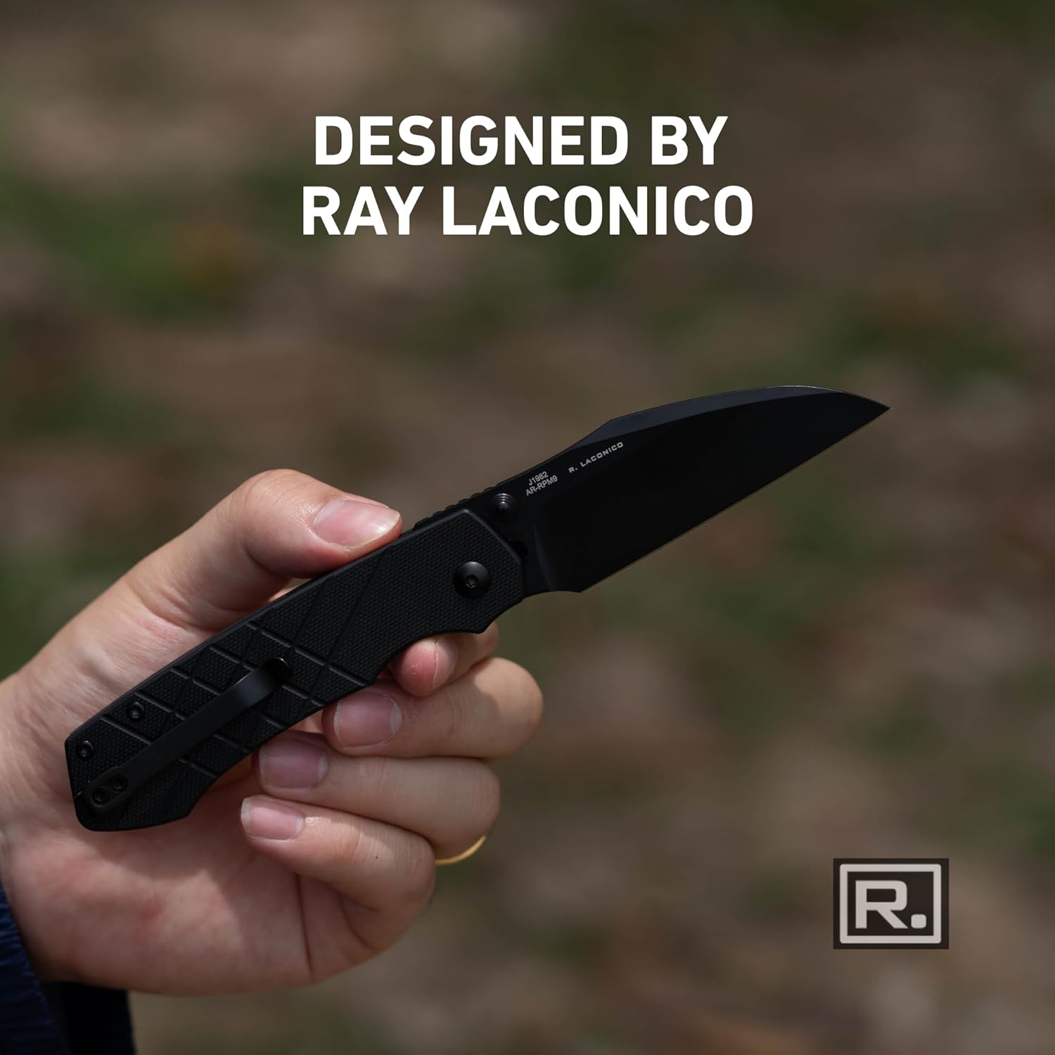 CJRB Kestrel J1962 AR-RPM9 Steel Blade G10 Handle Folding Knives - Black (J1962-BBK)