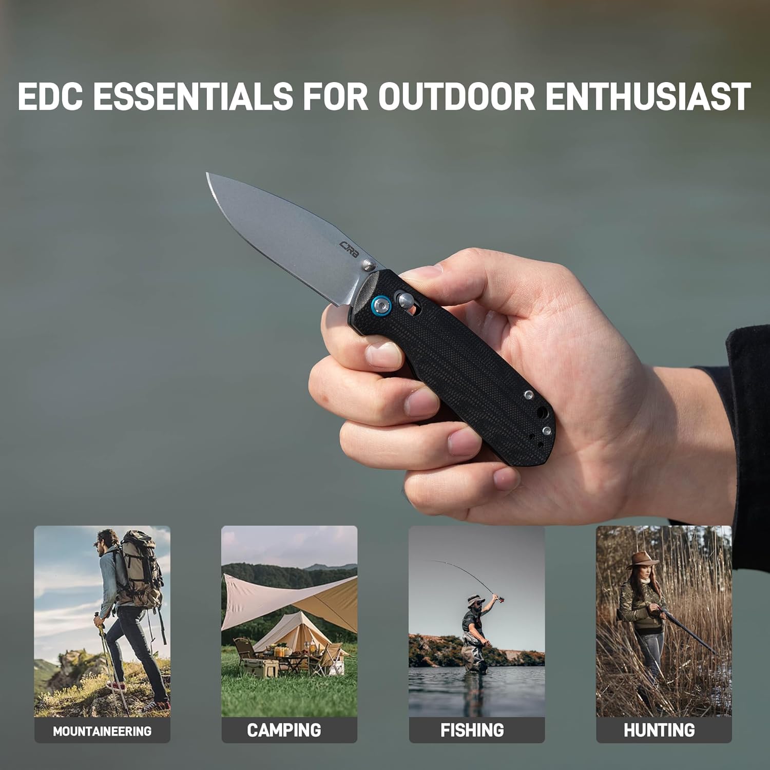 CJRB Maximal J1954 AR-RPM9 Blade G10 Handle Folding Knives -Black(J1954-BK)