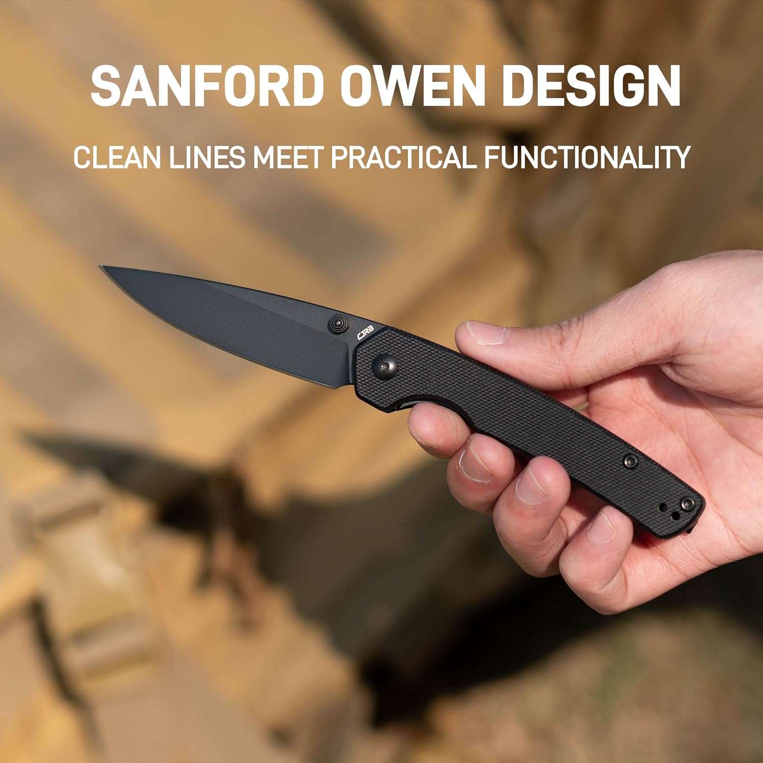 CJRB Kain J1956-BBK G10 Folding Knife