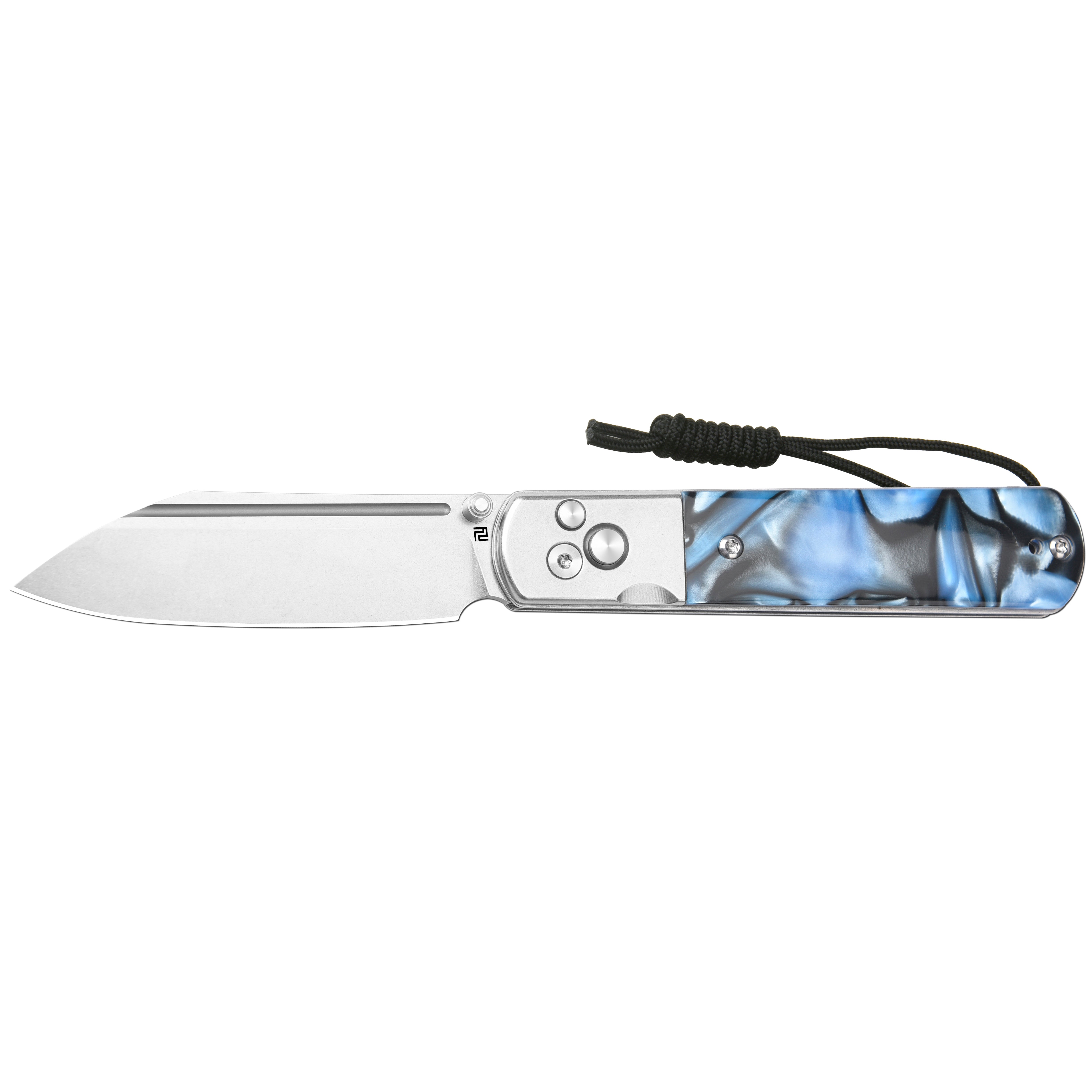 Artisan Cutlery Holm 1875P AR-RPM9 Steel Blade Acrylic Handle Folding Knives - Deep Sea Blue Acrylic (1875P-BA)