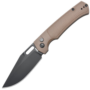 Artisan Cutlery Revel 1867P AR-RPM9 Blade FRN Handle Folding Knives - Brown FRN Handle/Black PVD Blade (1867P-BBN)