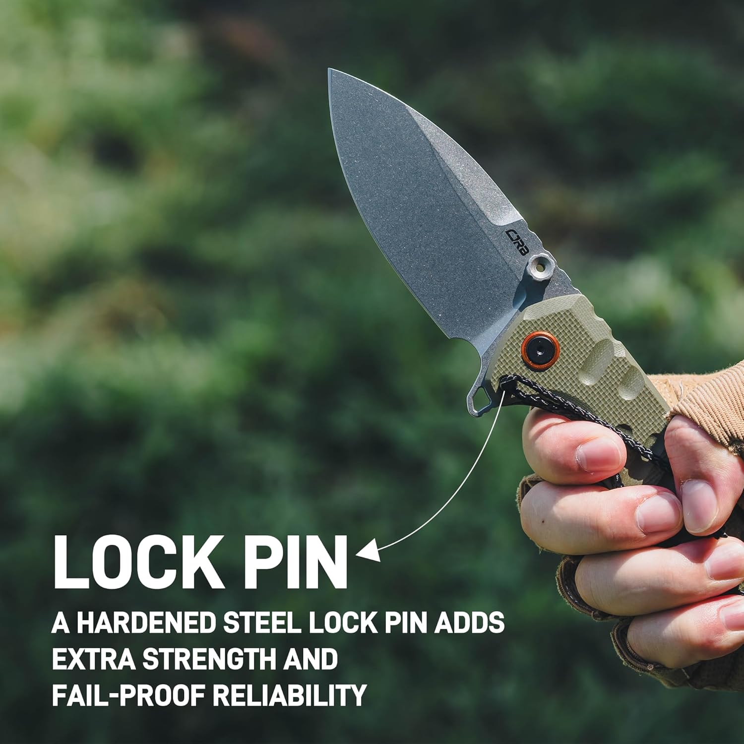 CJRB Tundra Flipper & Thumb Stud & Liner Lock Folding Knife Green G10