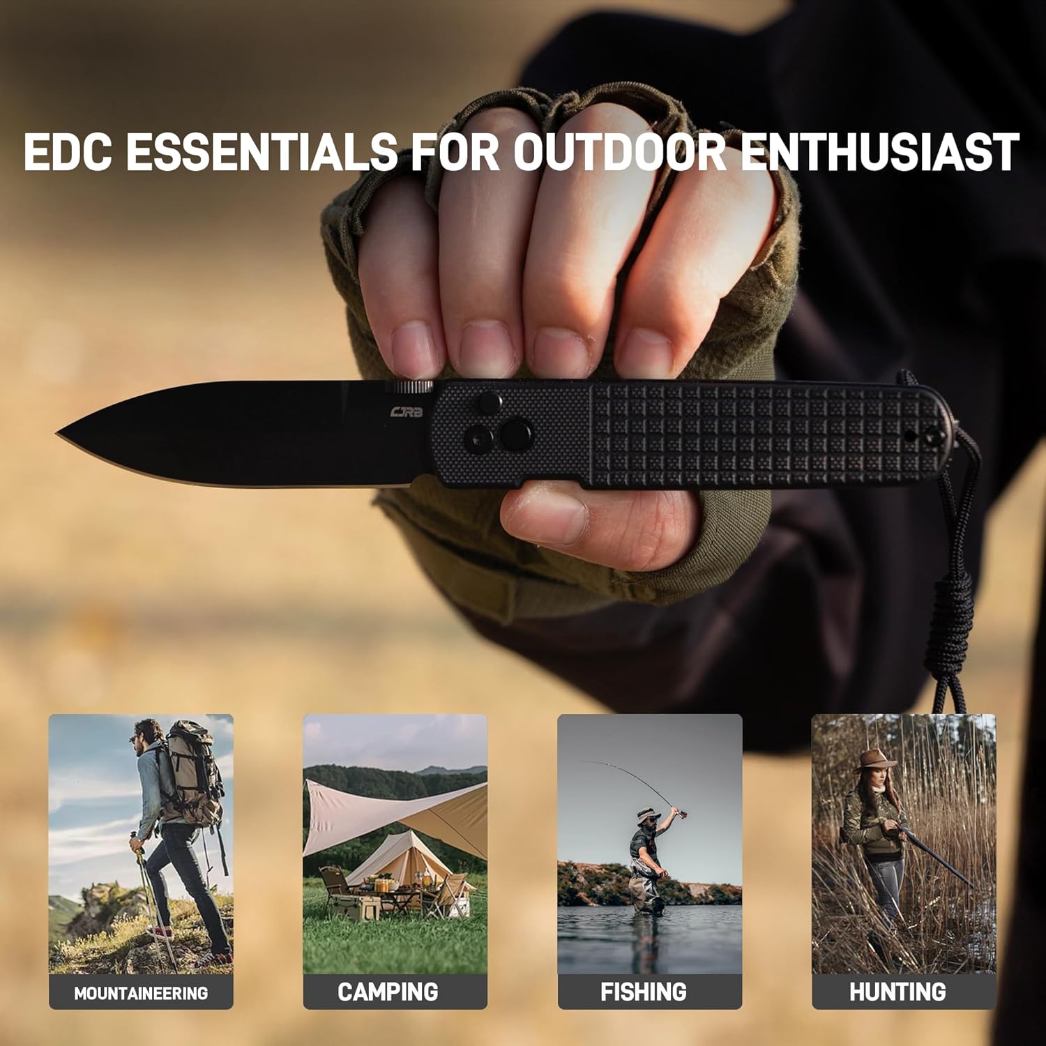 CJRB Locust J1951 AR-RPM9 Blade Steel G10 Handle Folding Knives, J1951-BU