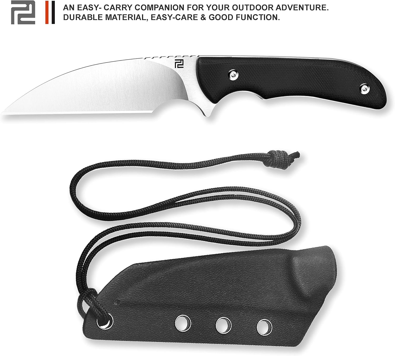Artisan Cutlery Sea Snake ATZ-1842B  AR-RPM9 Steel Blade G10 Handle Fixed Blade Knives - Black (1842B-BK)