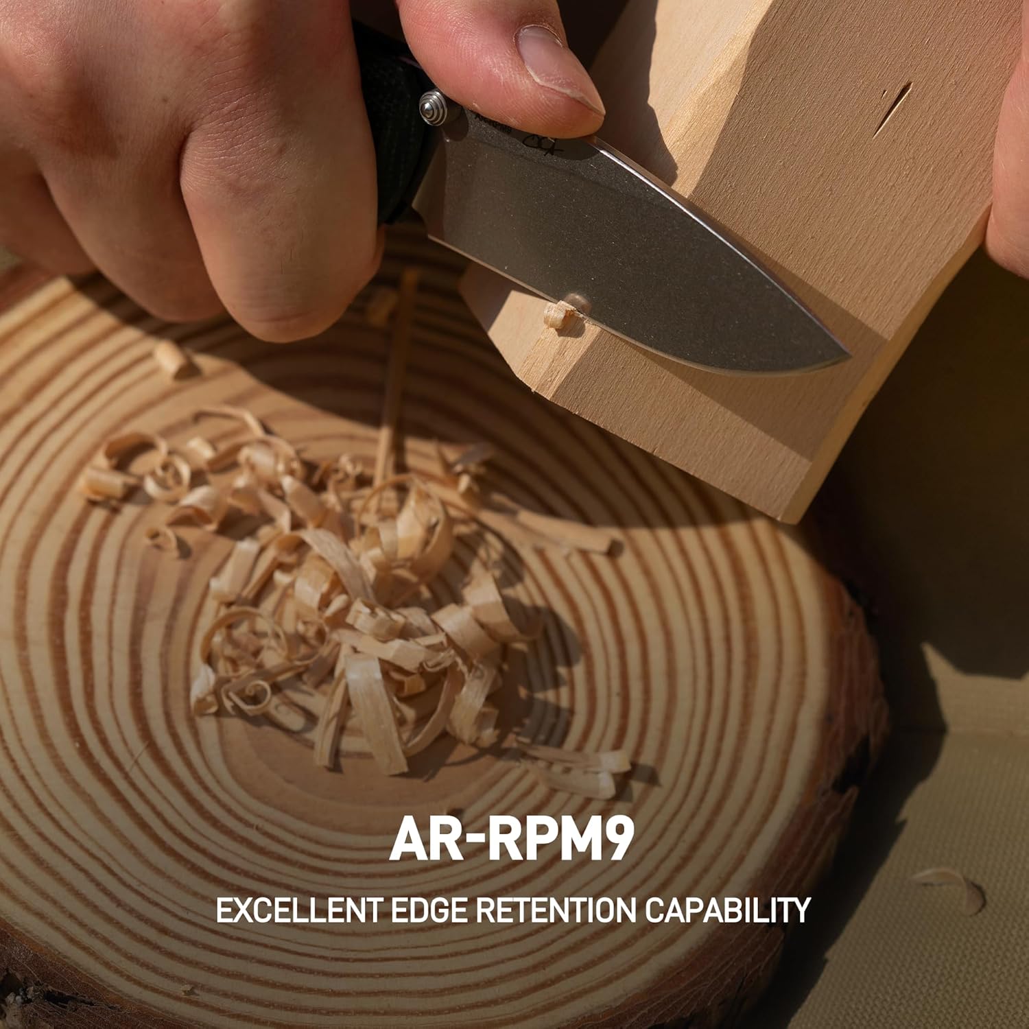 CJRB Maximal J1954 AR-RPM9 Blade Micarta Handle Folding Knives - Stone Wash Blade (J1954-MGN)