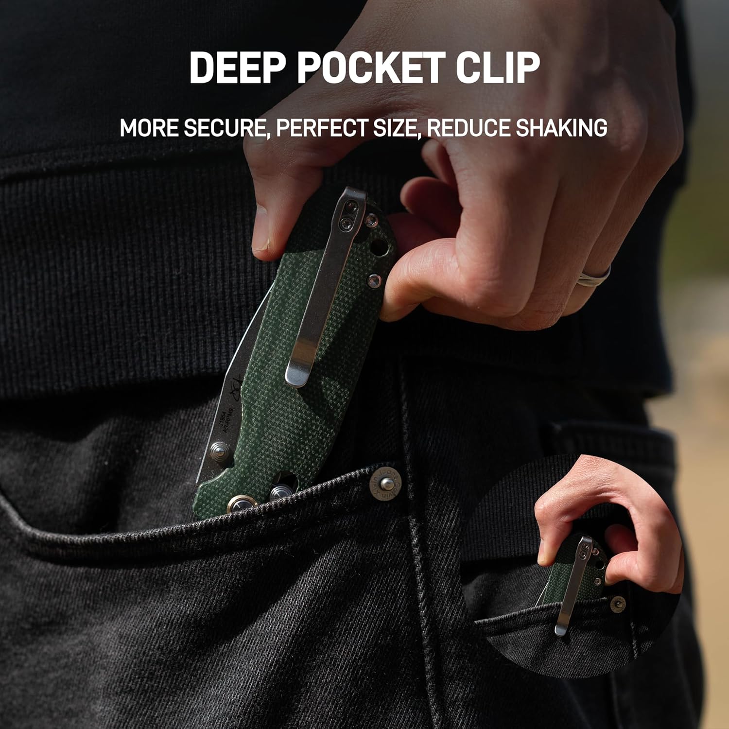 CJRB Maximal J1954 AR-RPM9 Blade Micarta Handle Folding Knives - Stone Wash Blade (J1954-MGN)