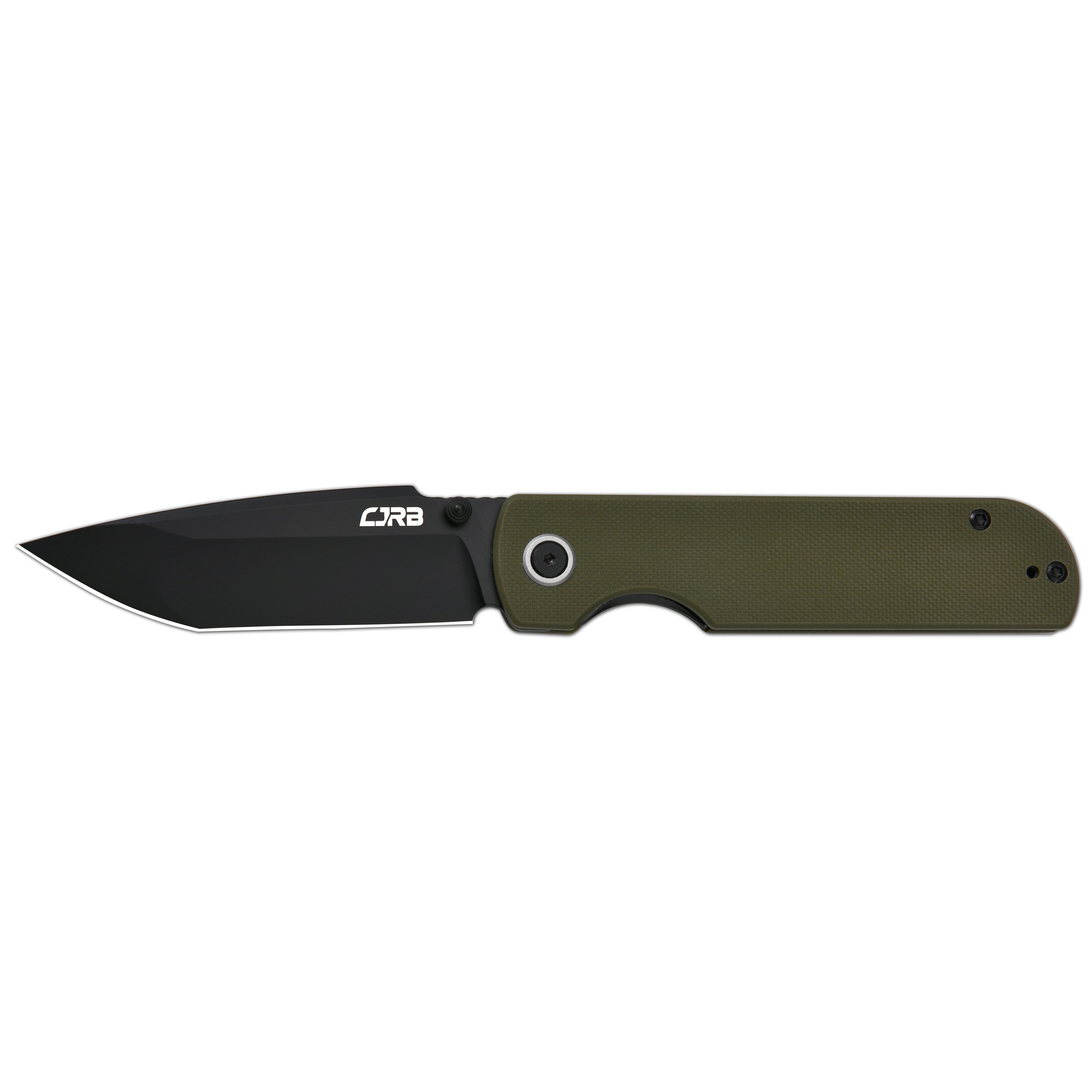 CJRB Nova J1937 AR-RPM9 Steel Blade G10 Handle Folding Knives - Black PVD / Green (J1937-BGN)
