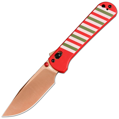 CJRB Bolt J1960 AR-RPM9 Steel Blade G10 Handle Folding Knives (Holiday Exclusive) - All Wraped Up (J1960M-RE)