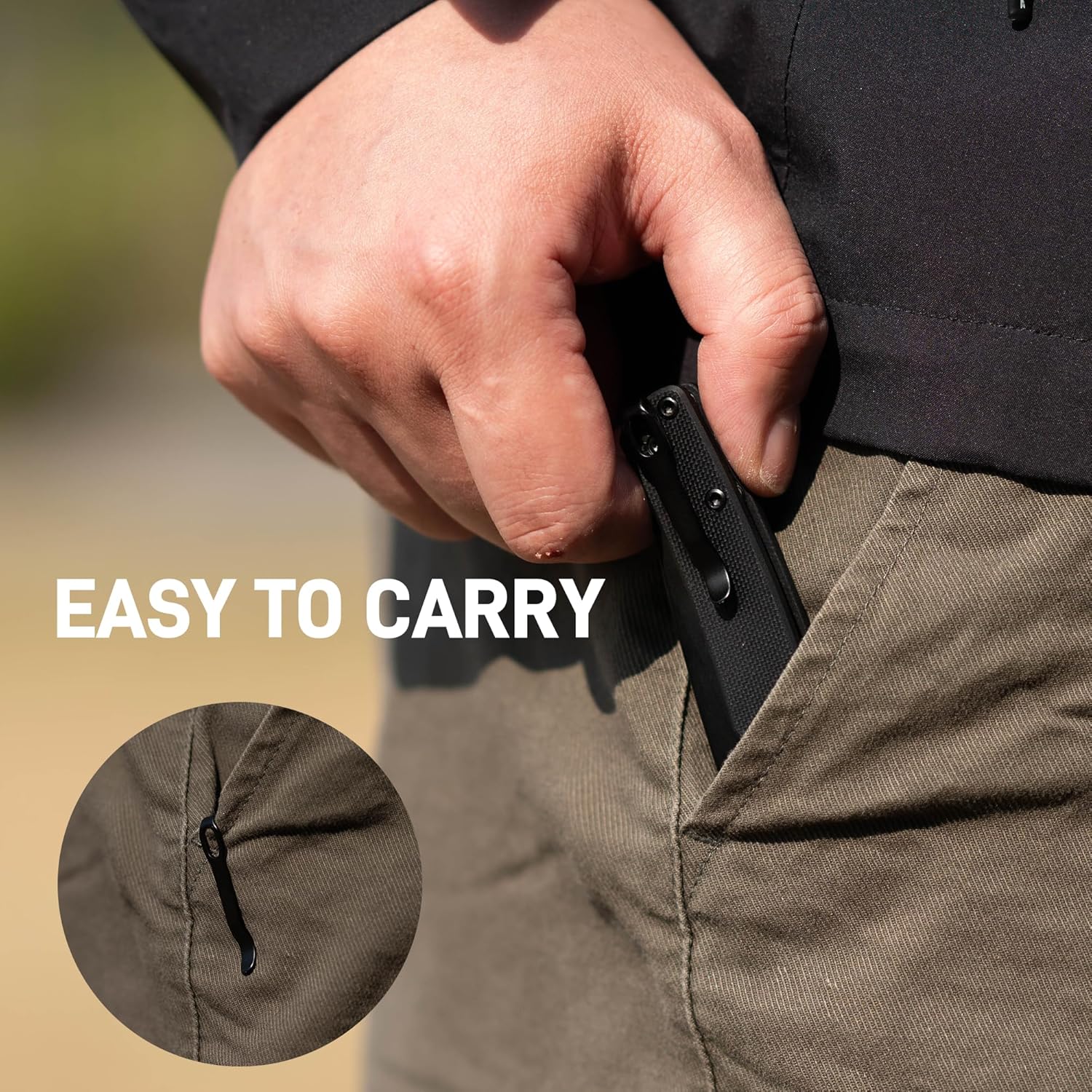 CJRB Kain J1956 AR-RPM9 Steel Blade G10 Handle Folding Knives - Black PVD/Black G10 (J1956-BBK)