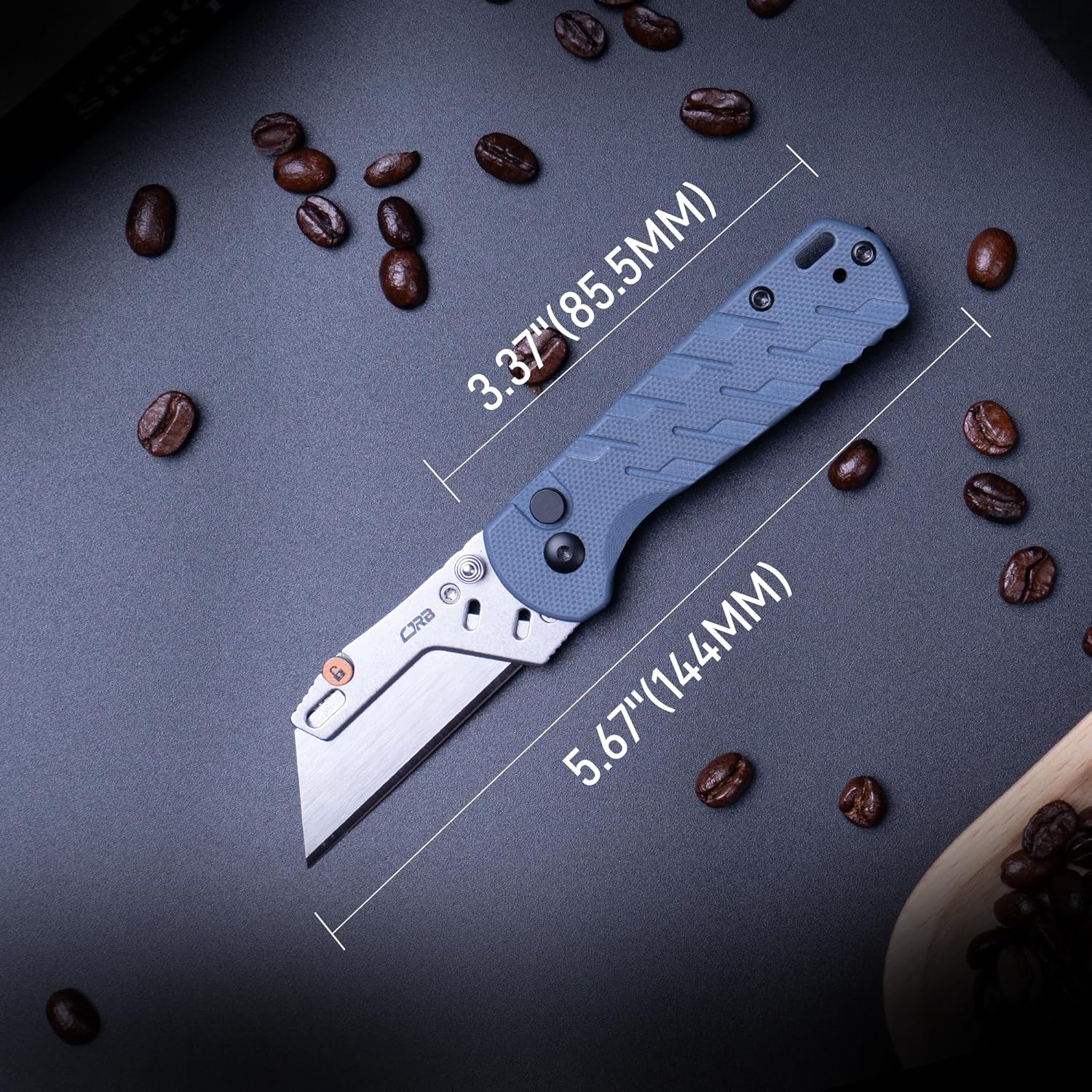 CJRB Boxer J1967 Blue Utility Knife
