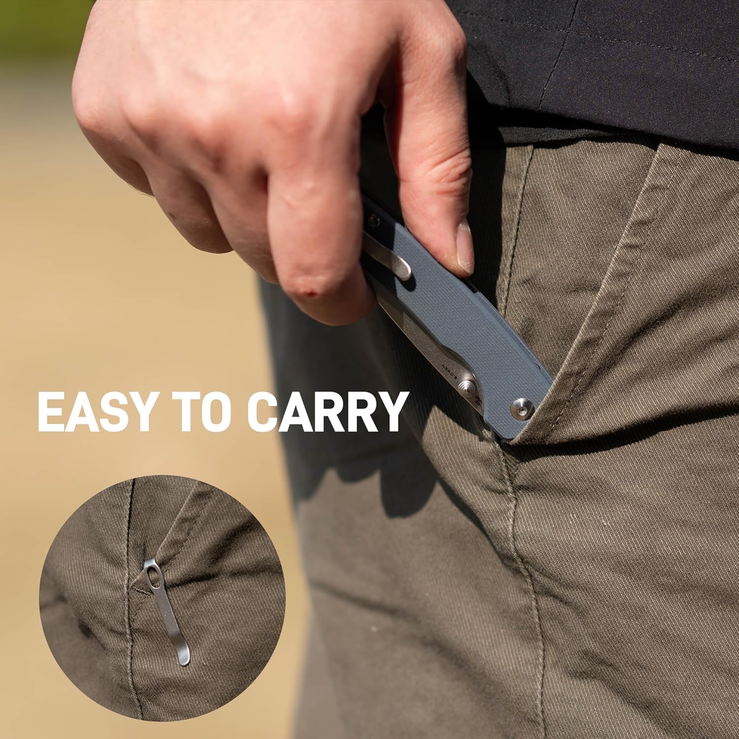 CJRB Kain J1956 AR-RPM9 Steel Blade G10 Handle Folding Knives - Stone Wash/Gray G10 (J1956-GY)