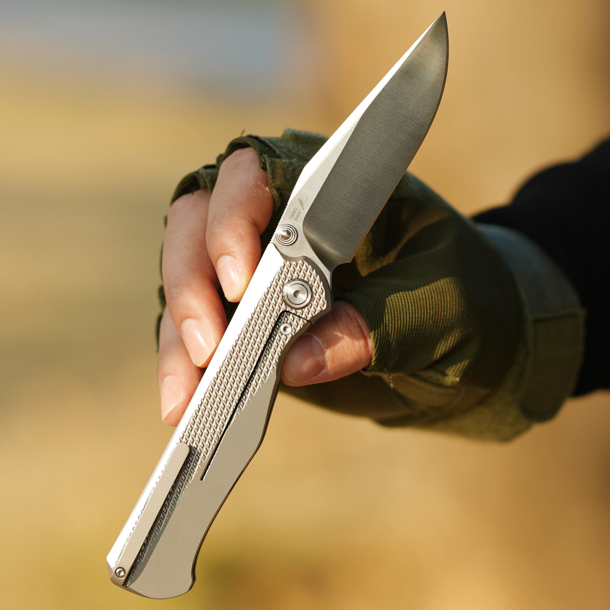 Artisan Cutlery Crusoe ATZ-1869G S90V Blade Titanium Handle Folding Knives