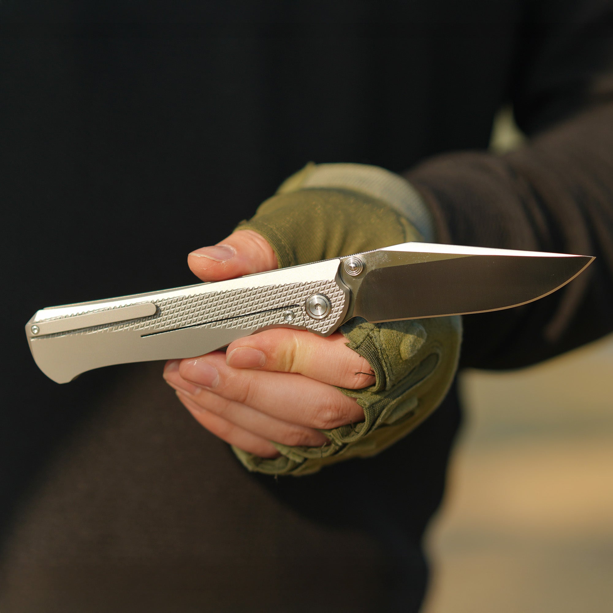 Artisan Cutlery Crusoe ATZ-1869G S90V Blade Titanium Handle Folding Knives