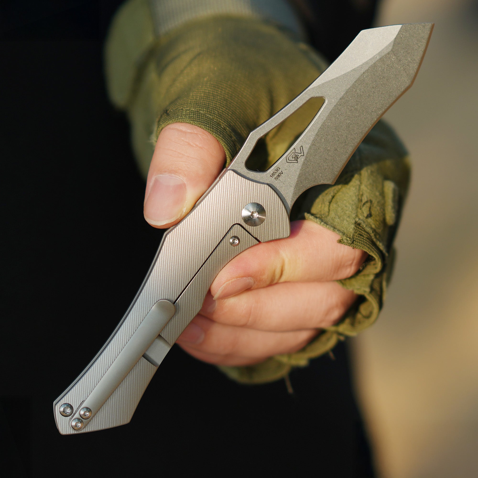 Artisan Cutlery Baskin 1853G S90V Folding Knife