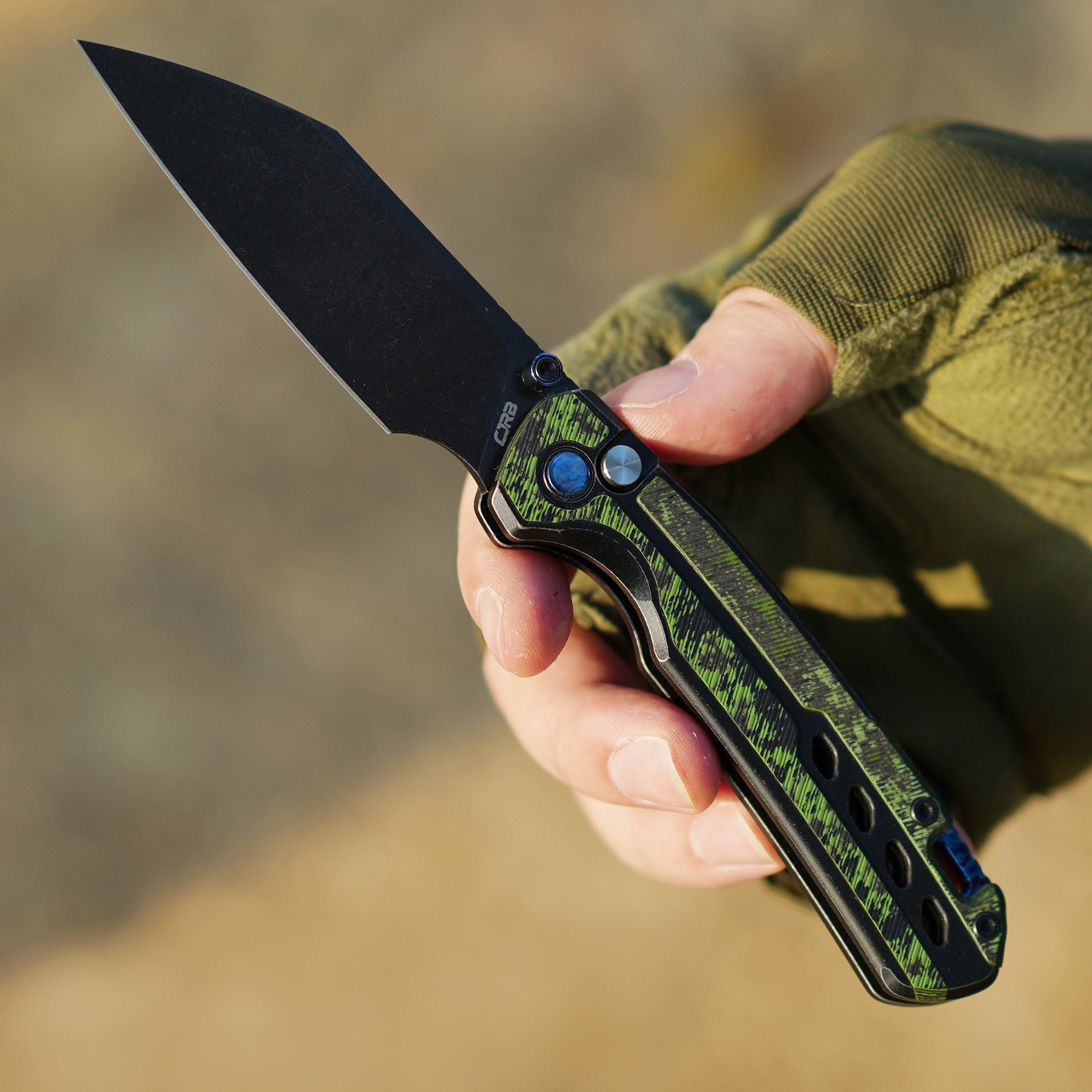 CJRB Interstellar Pyrite-Light J1945G S90V Blade Titanium and Fat