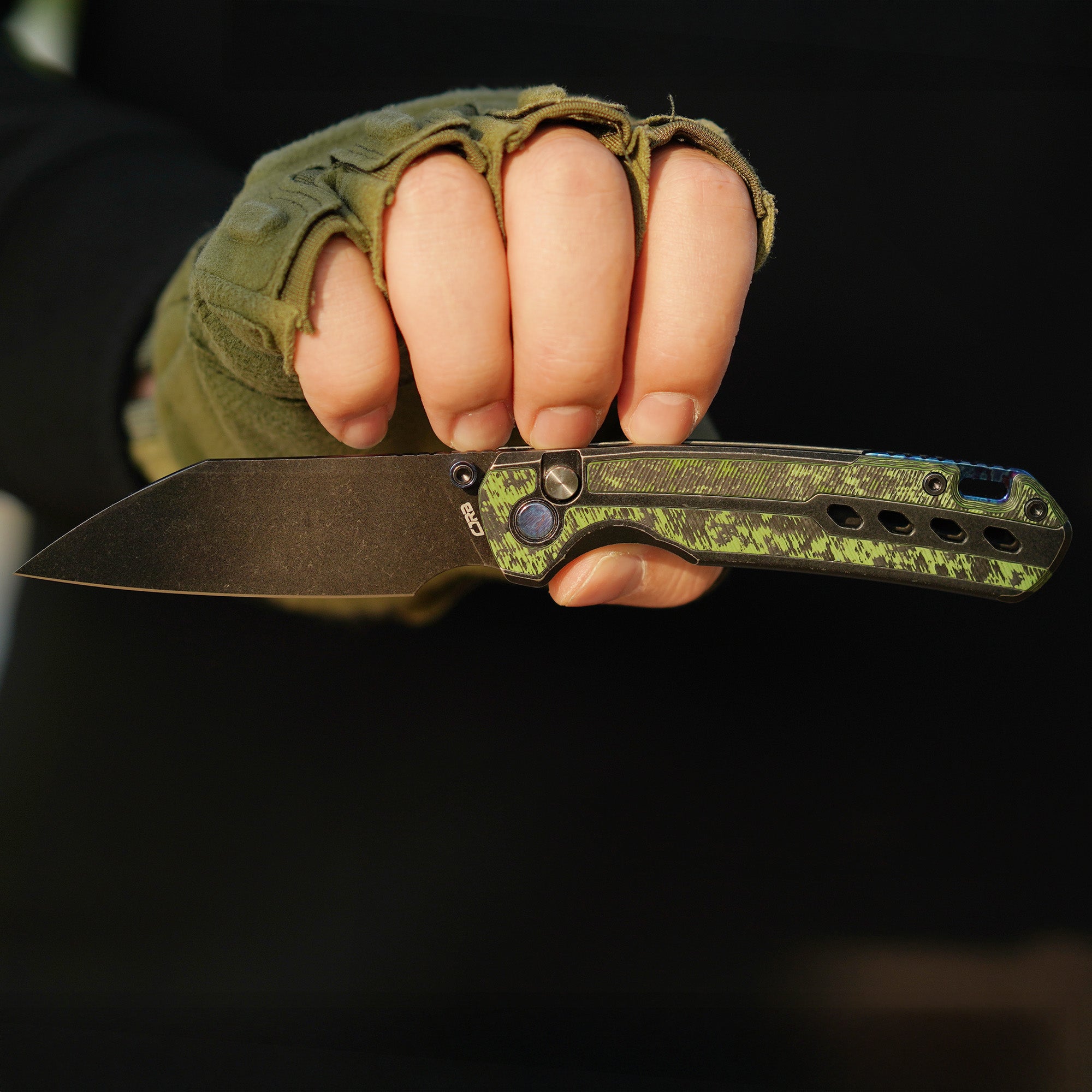 CJRB Interstellar Pyrite-Light J1945G S90V Blade Titanium and Fat