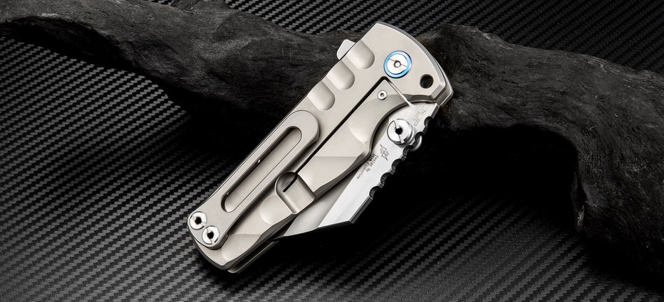 Artisan Cutlery Proponent ATZ-1820G S35VN Blade Titanium Handle Folding Knives - Grey (1820G-GYS)