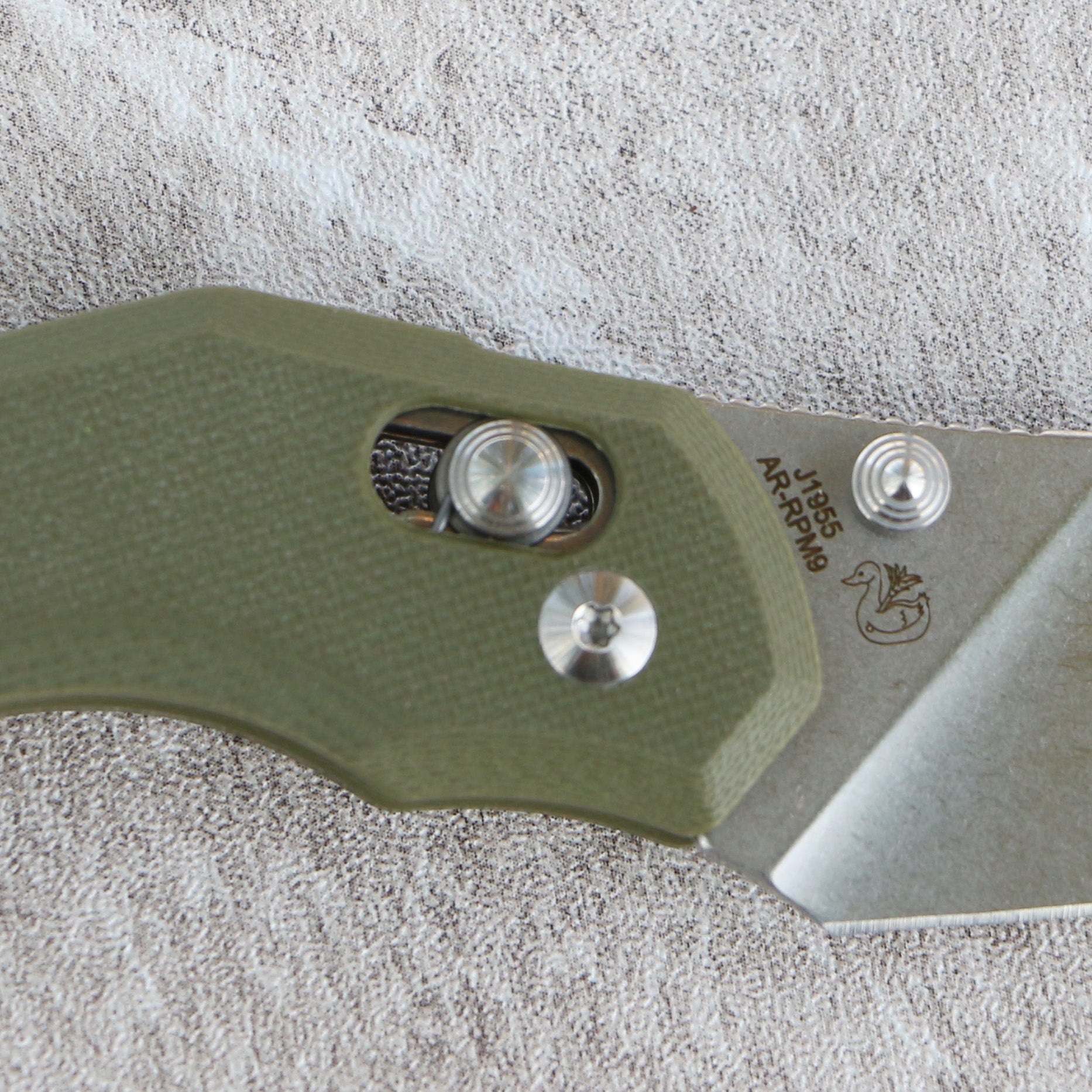 CJRB Nanner J1955 AR-RPM9 Steel Blade G10 Handle Folding Knives, Green