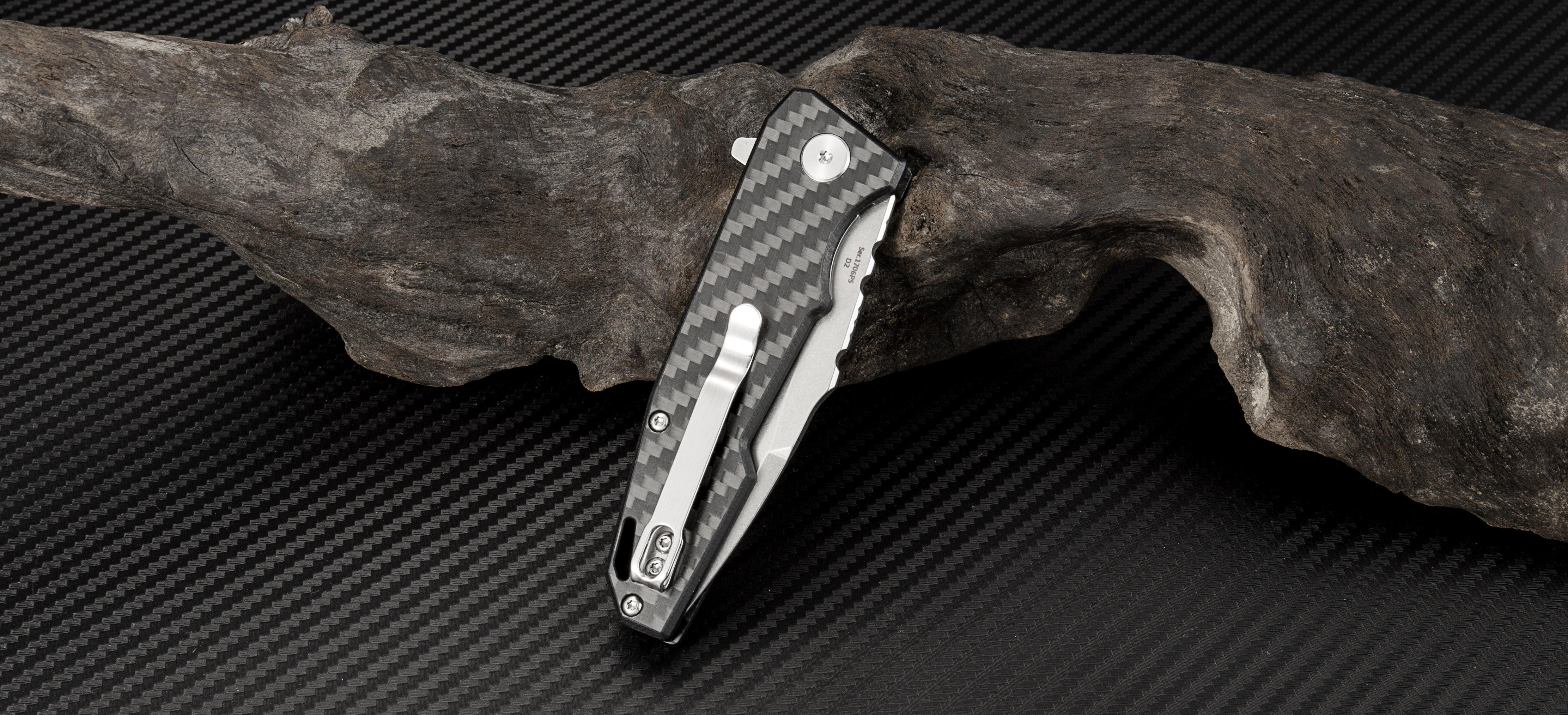 Artisan Cutlery Predator ATZ-1706PS D2 Blade Carbon Fiber Handle Folding Knives